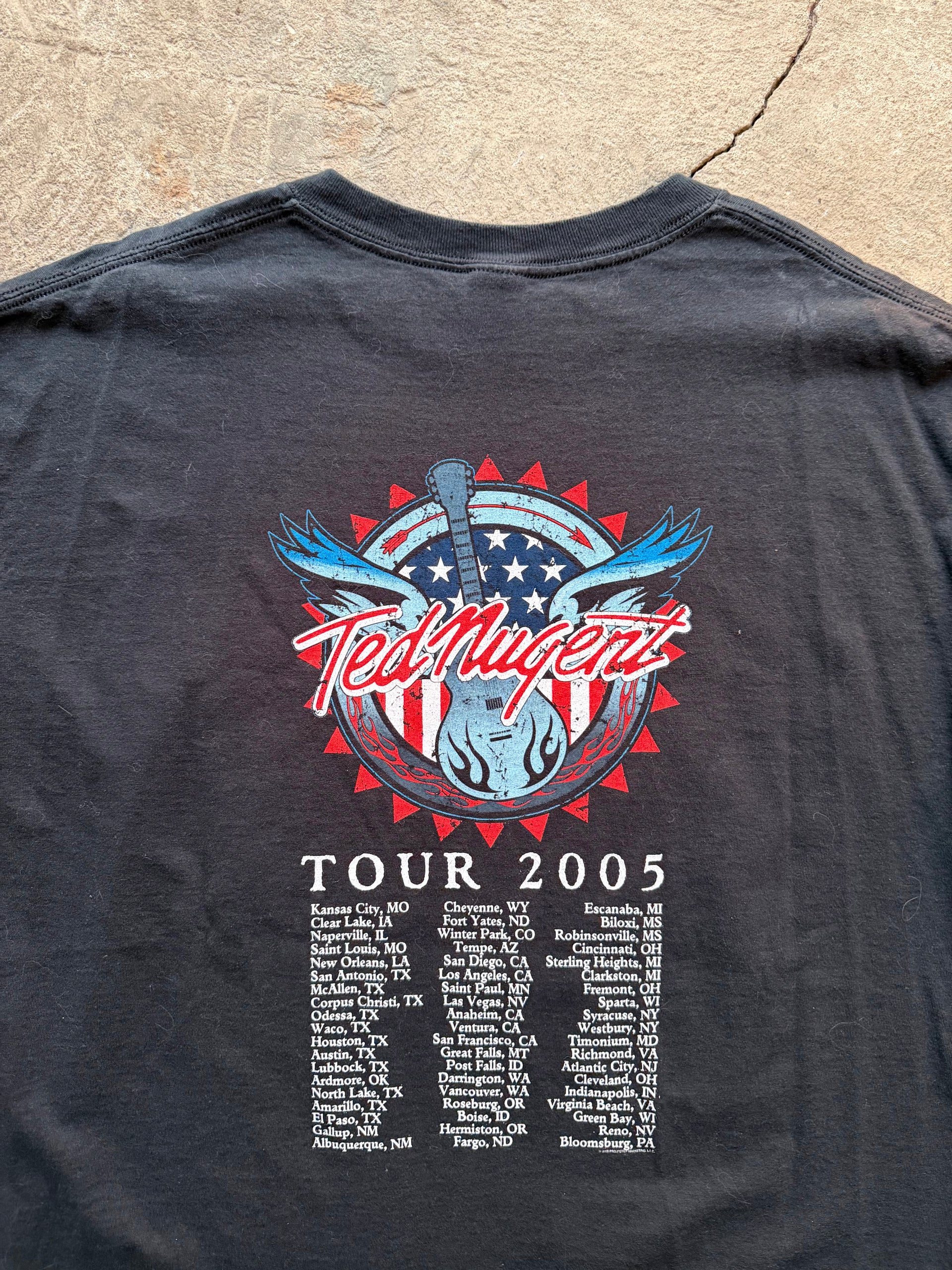 00s Ted Nugent Tour 2005 Band T-Shirt | Size 2XL
