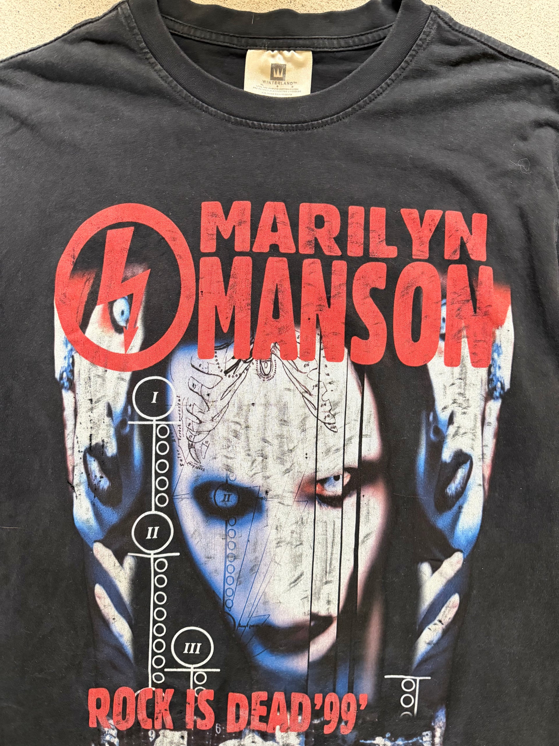 90s Marilyn Manson Rock Is Dead ’99 T Shirt | Size XL