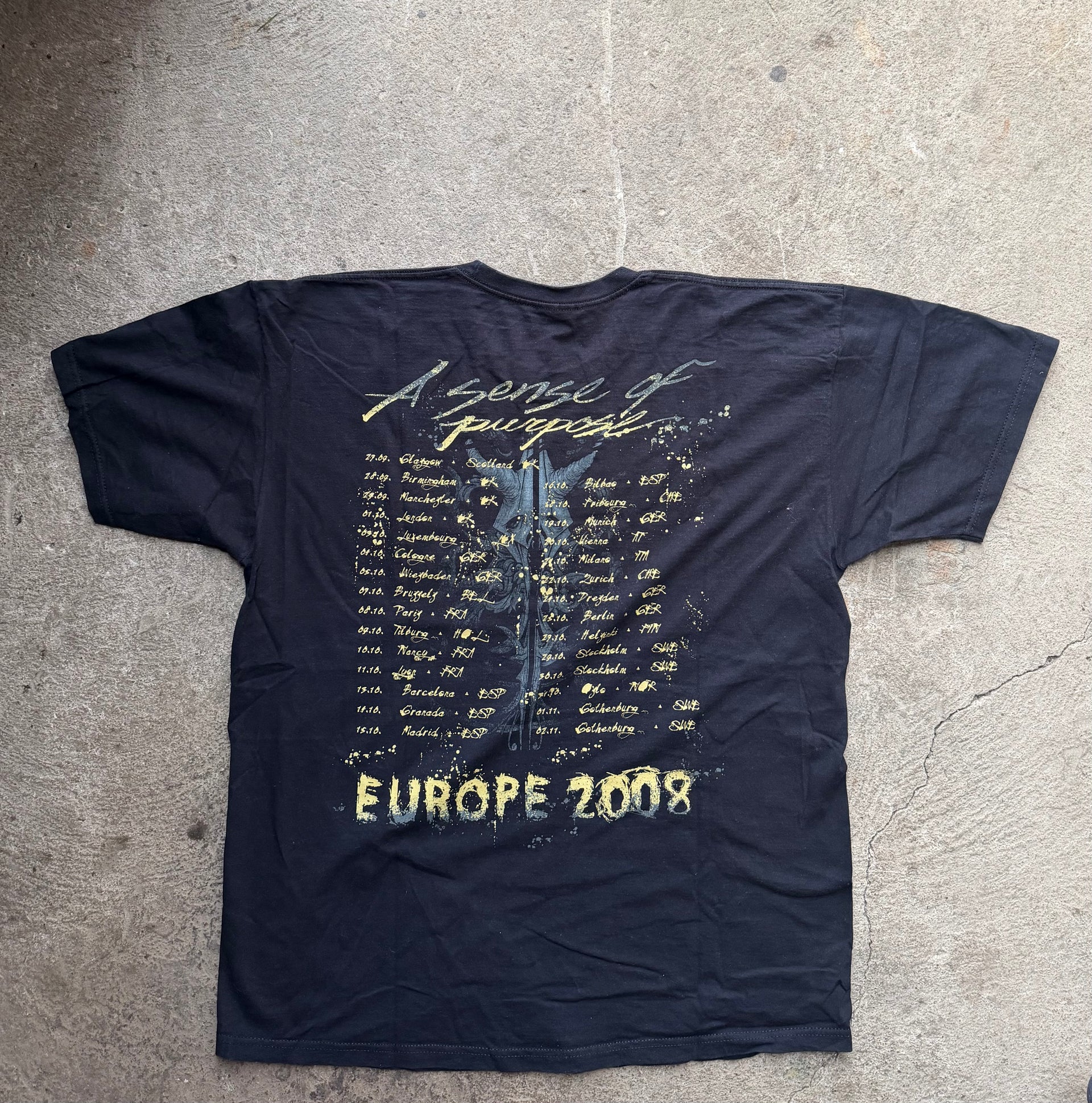 00s In Flames “A Sense of Purpose” Europe Tour T-Shirt | Size XL