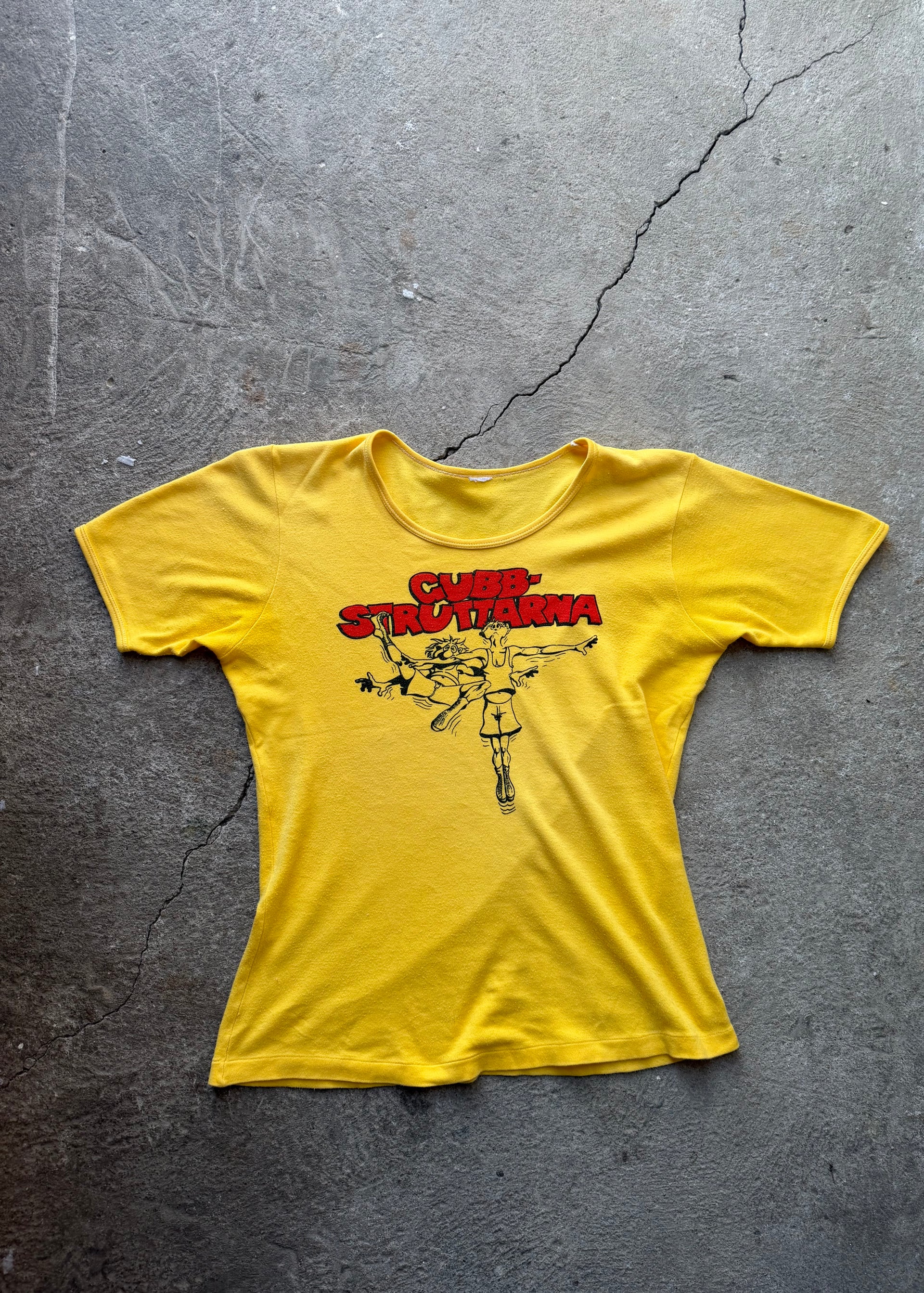 70s Swedish graphic Ringer Tee | Size M