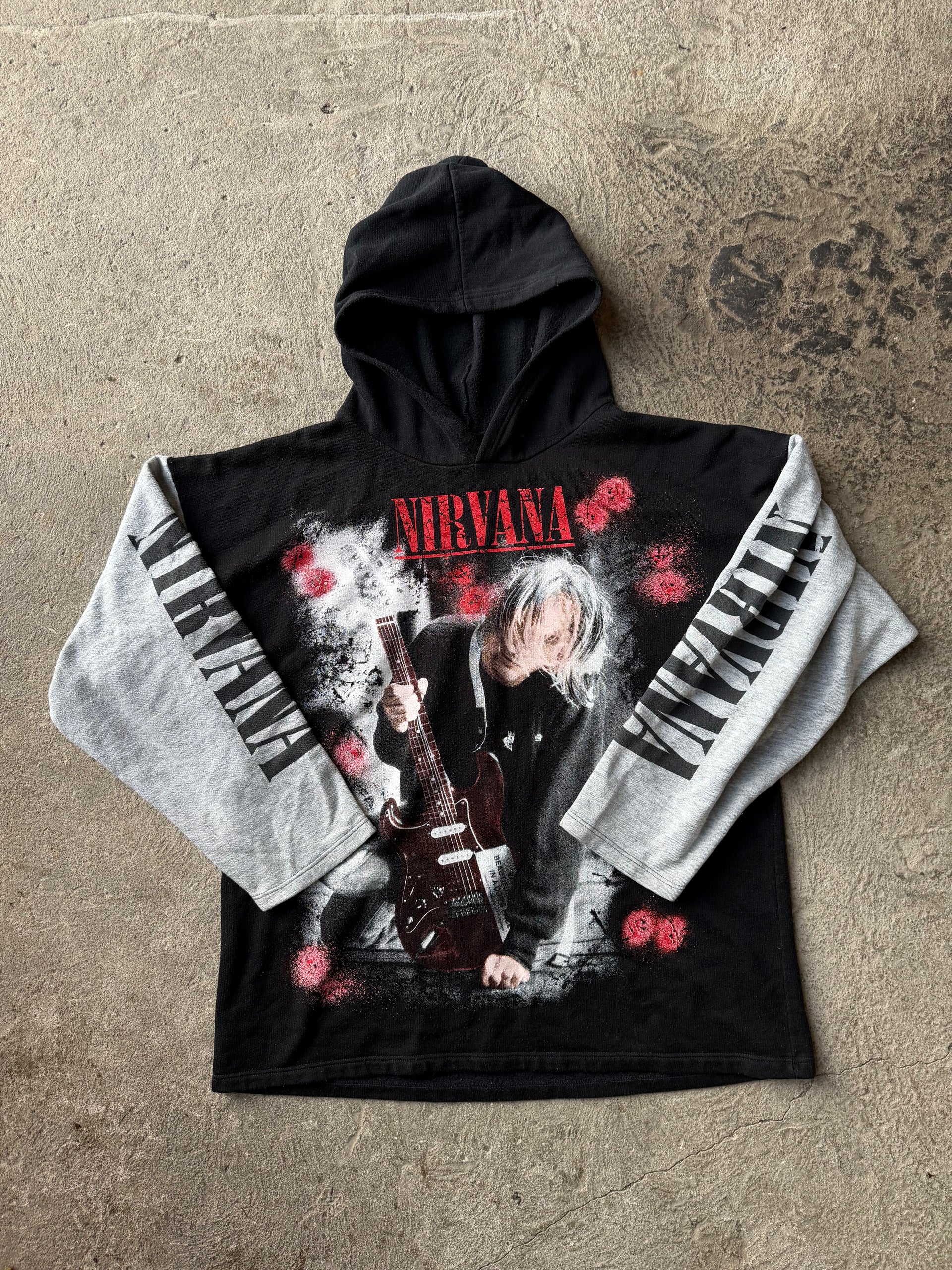 90s Nirvana Kurt Cobain Memorial Hoodie | Size L