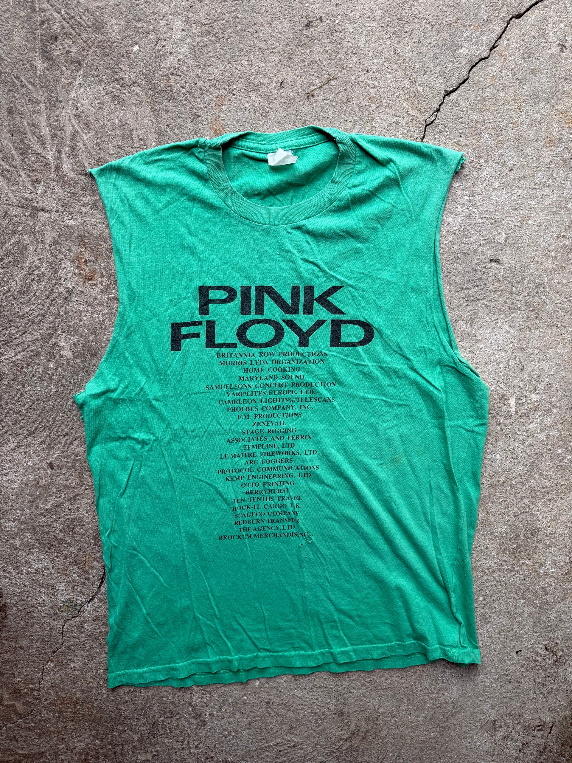 90s Pink Floyd Crew Sleeveless Tee | Size L