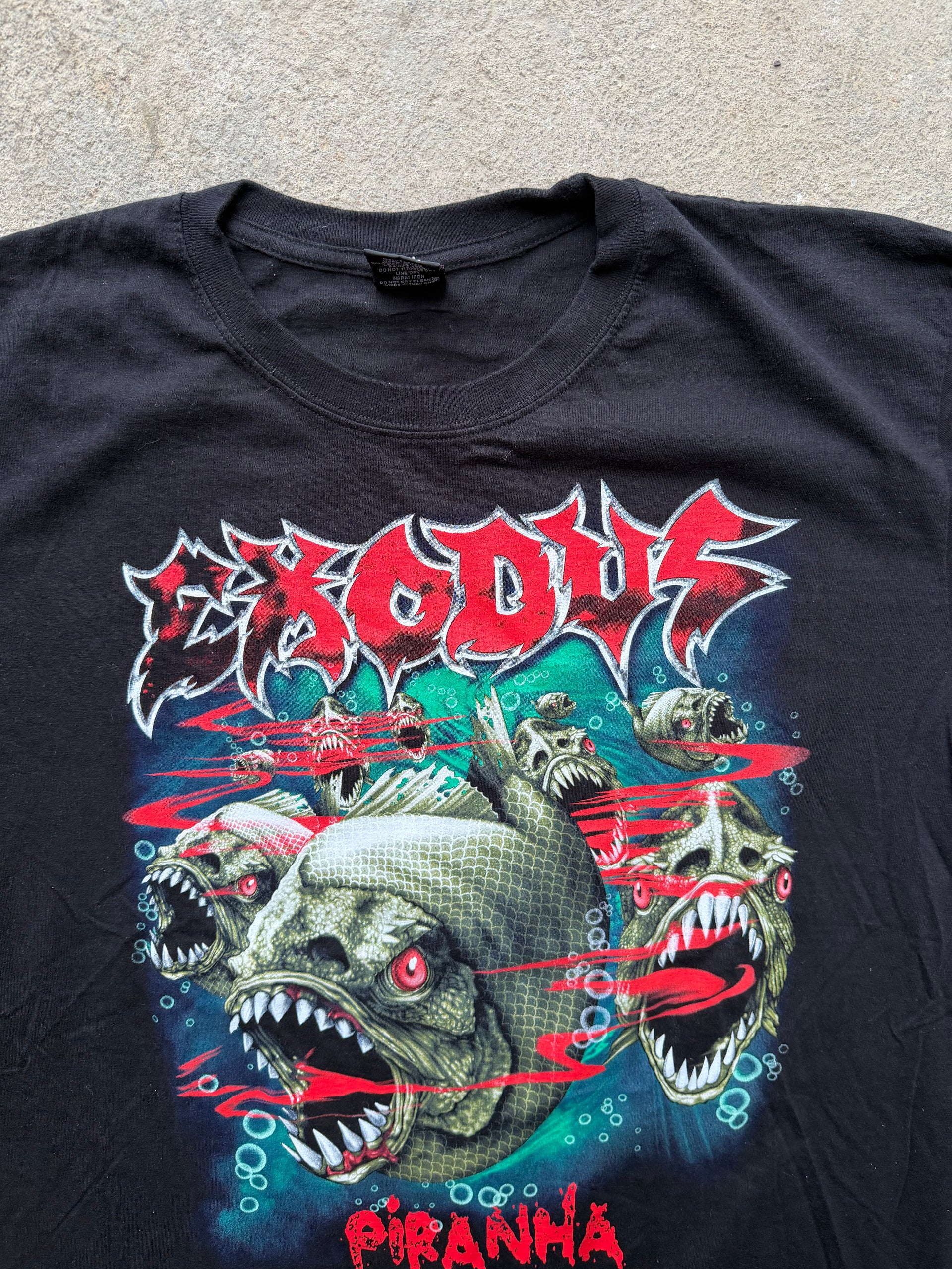00s Exodus “Piranha” T-Shirt | Size XL