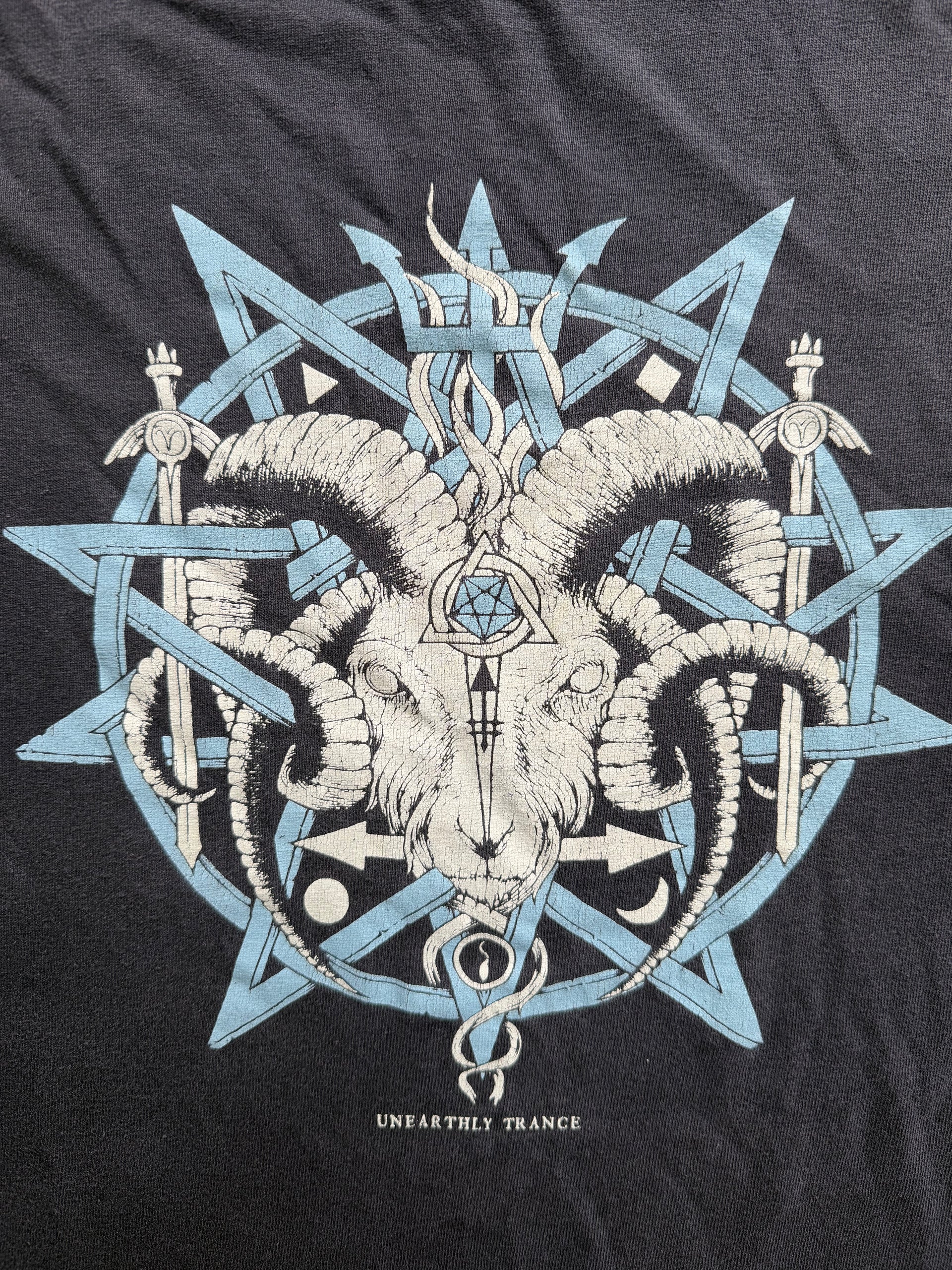 00s Unearthly Trance Goat Sigil Tee | Size L