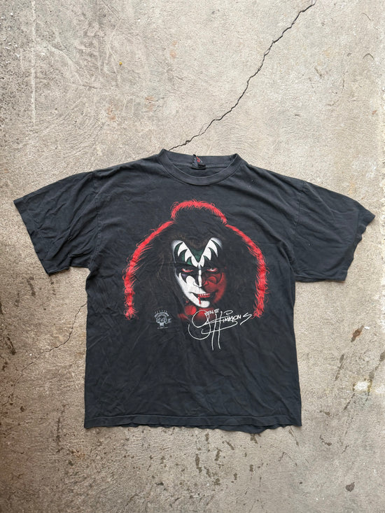 90s Kiss Faded Graphic T-Shirt | Size XL