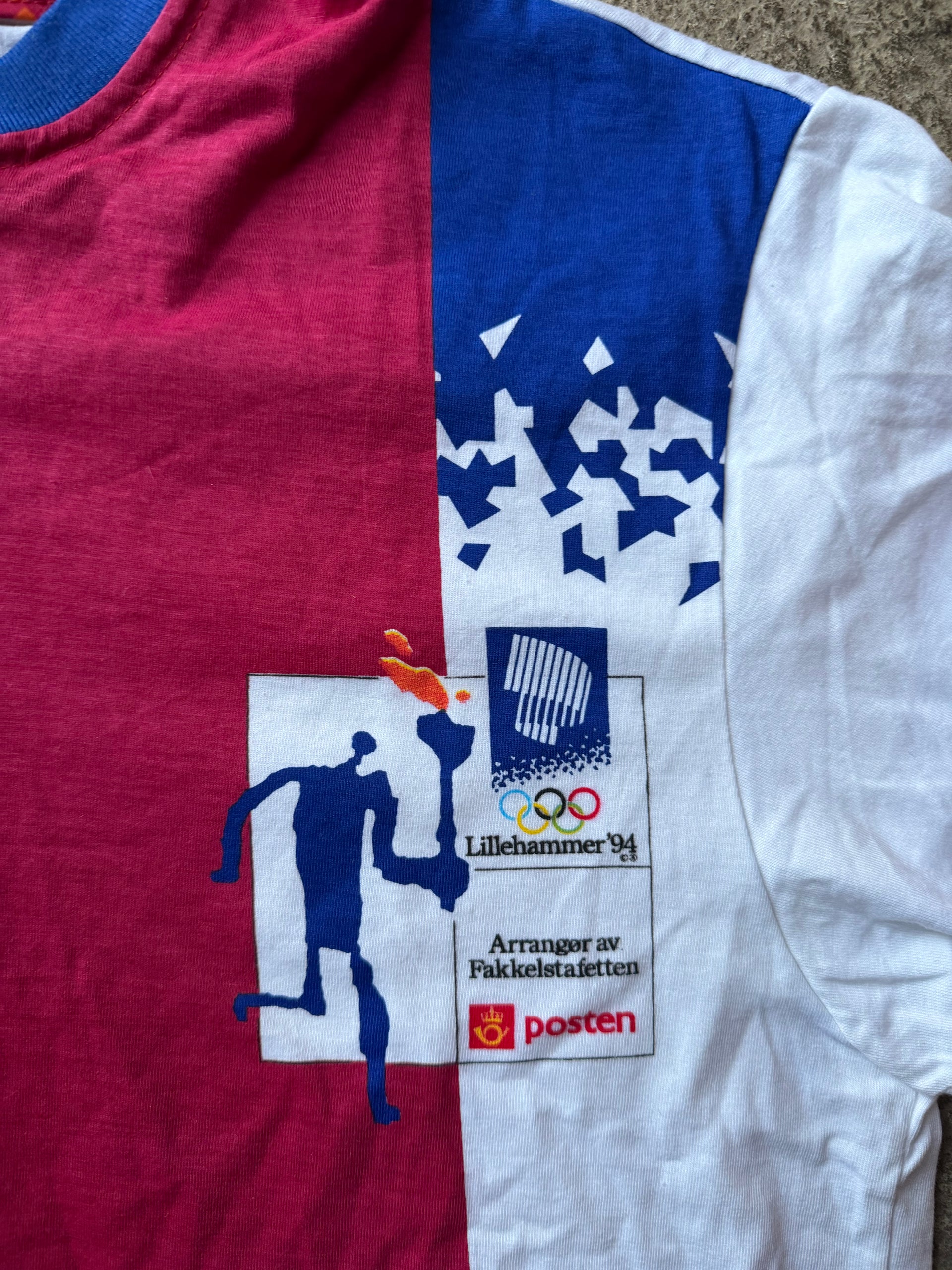 90s Lillehammer ’94 Olympic Torch Relay Tee | Size L