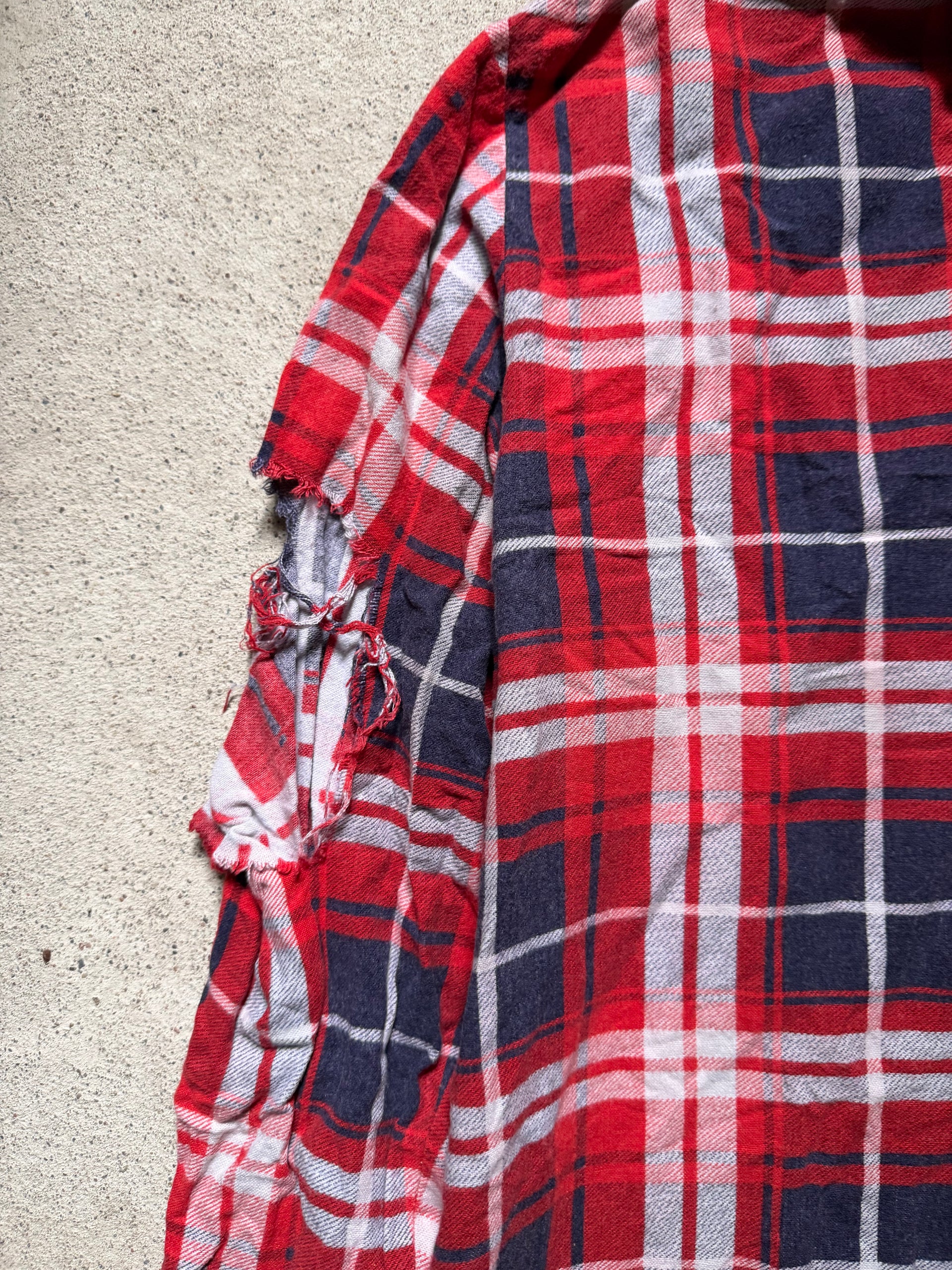 80s Czechoslovakia Plaid Flannel Shirt | Size L