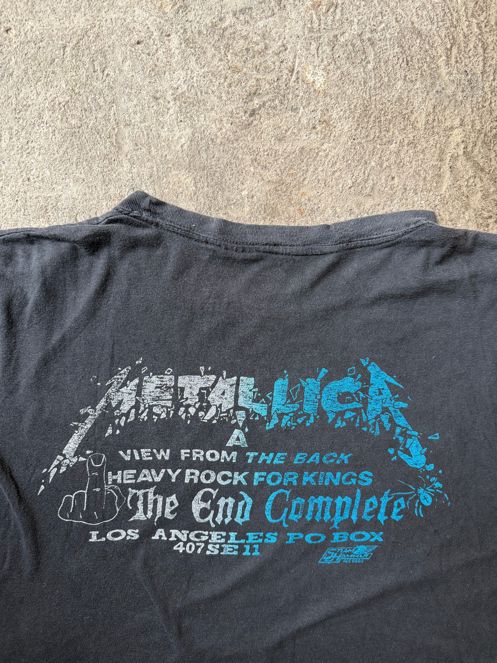 90s Metallica Damaged Justice Steamhammer Backprint Tee | Size XL