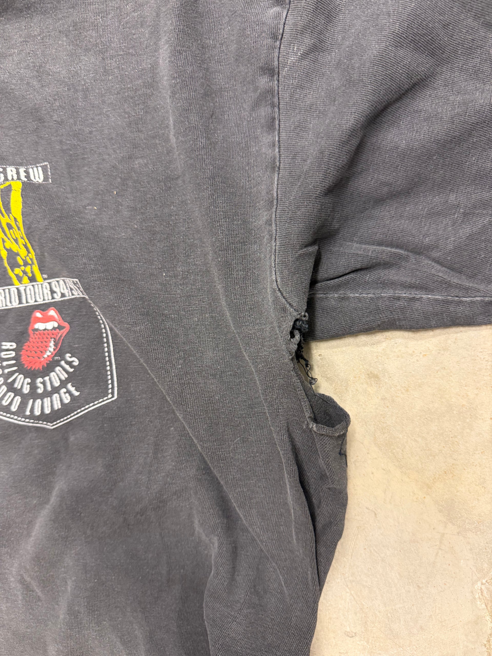90s Rolling Stones Voodoo Lounge Tour Local Crew T-Shirt | Size XL