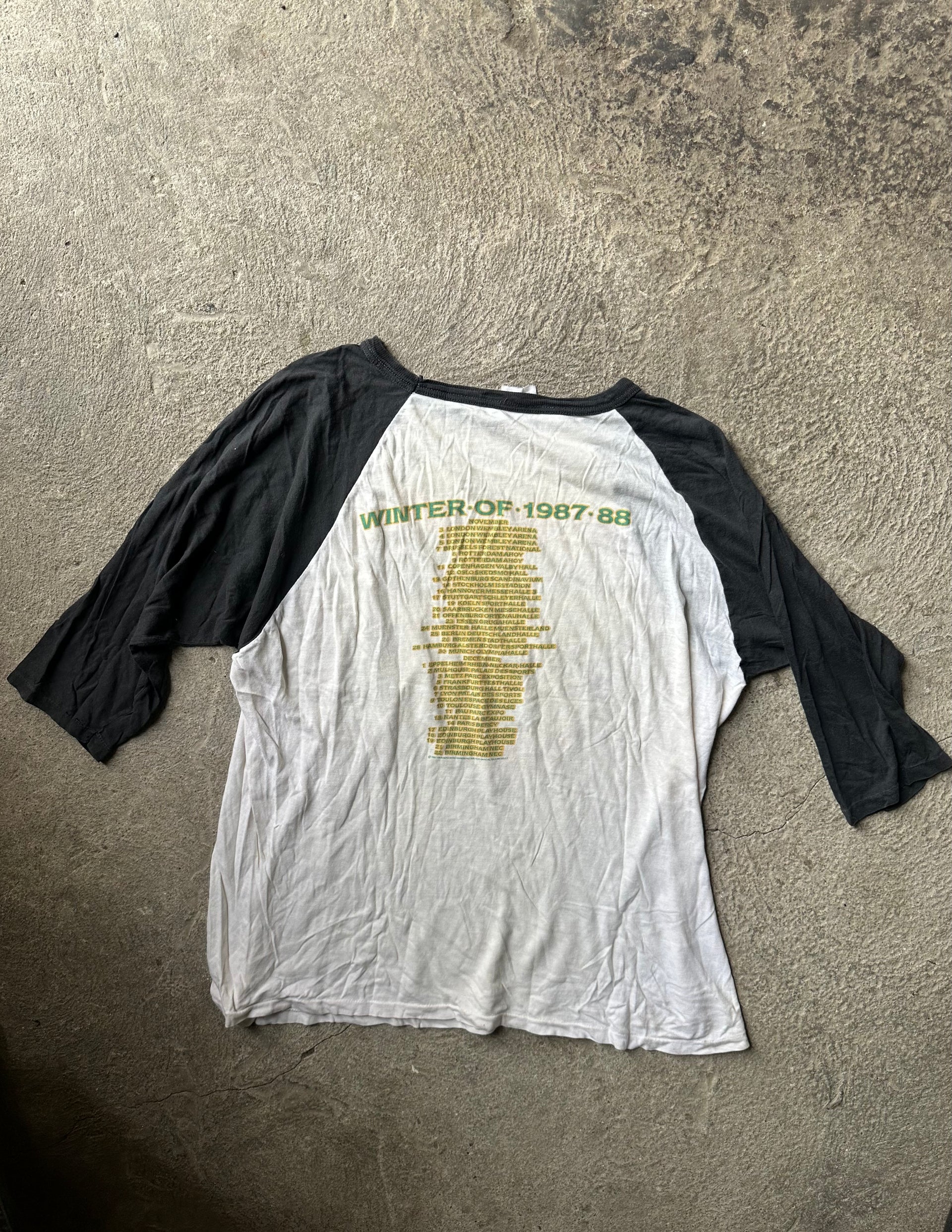 1987/88 Marillion Clutching at Straws Tour Vintage Raglan Tee | Size L