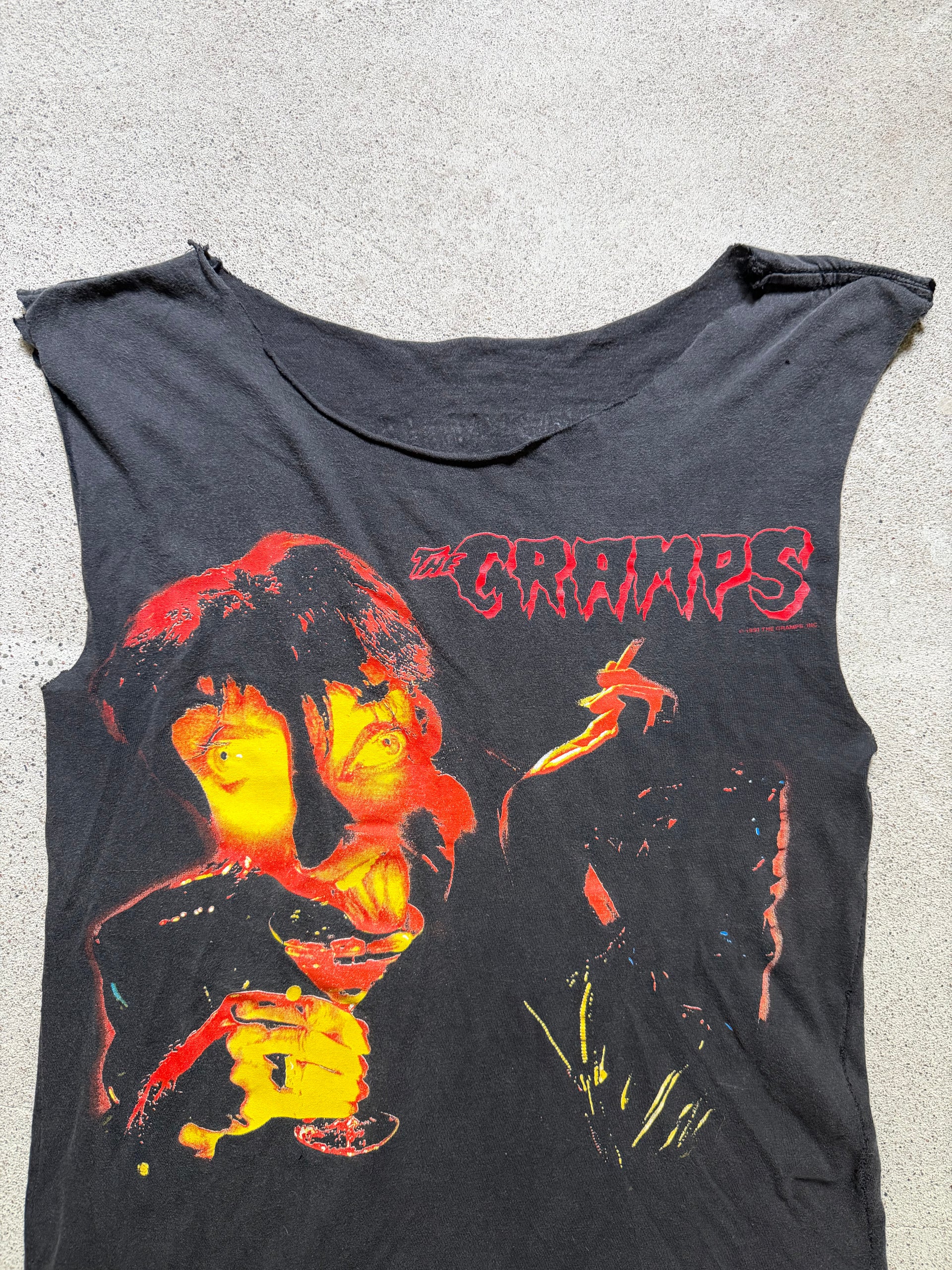 90s The Cramps Look Mom No Head Tour 1991 Cut Off Tee | Size M
