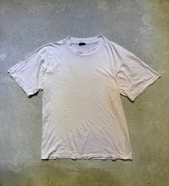 80s Pale Pink Blank Tee | Size XL