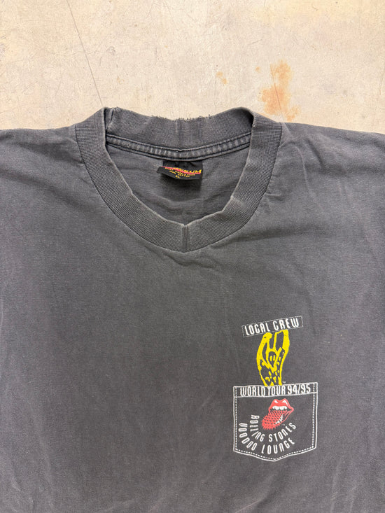 90s Rolling Stones Voodoo Lounge Tour Local Crew T-Shirt | Size XL