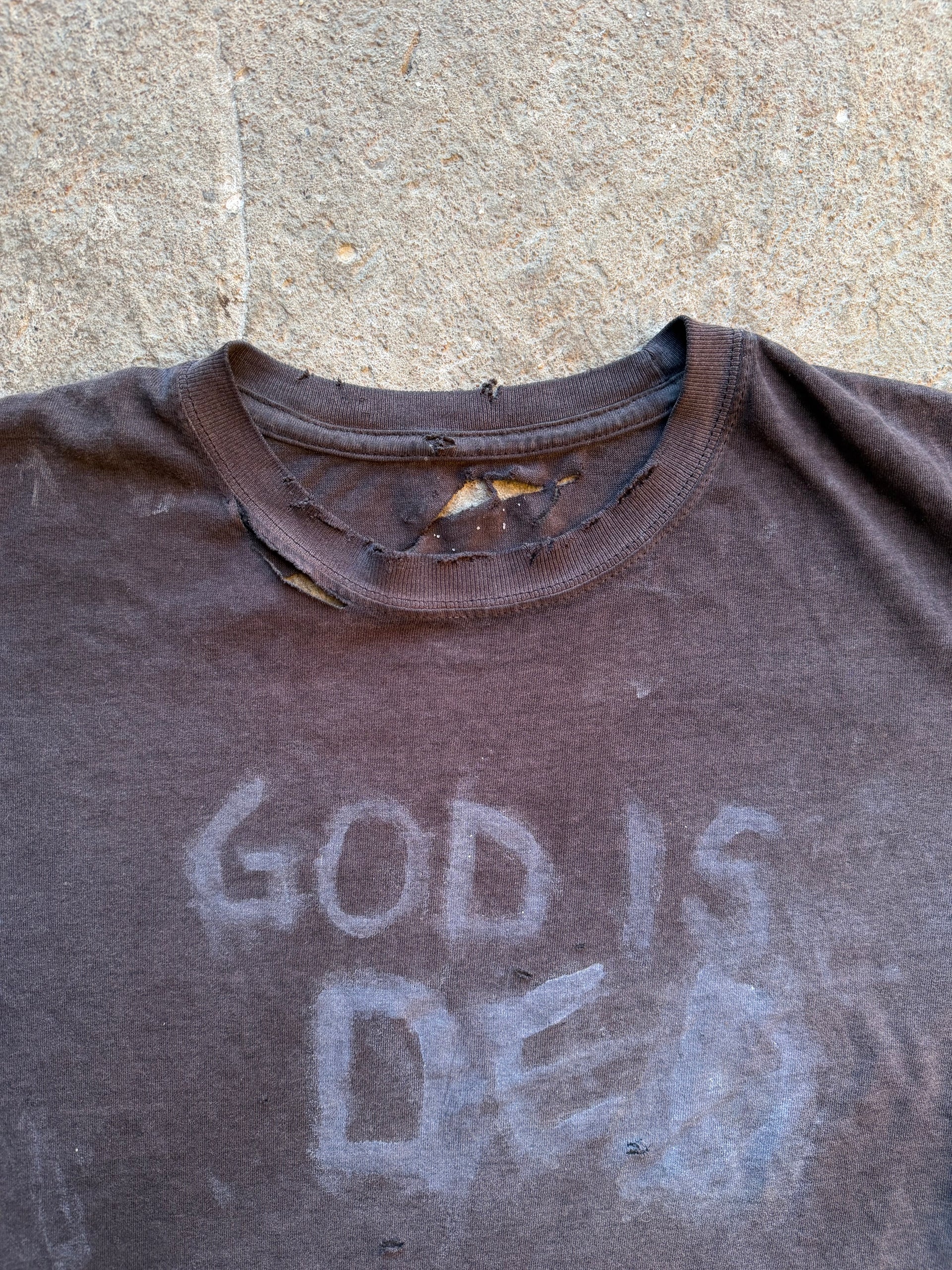00s Vintage “God Is Dead” Distressed Tee | Size L