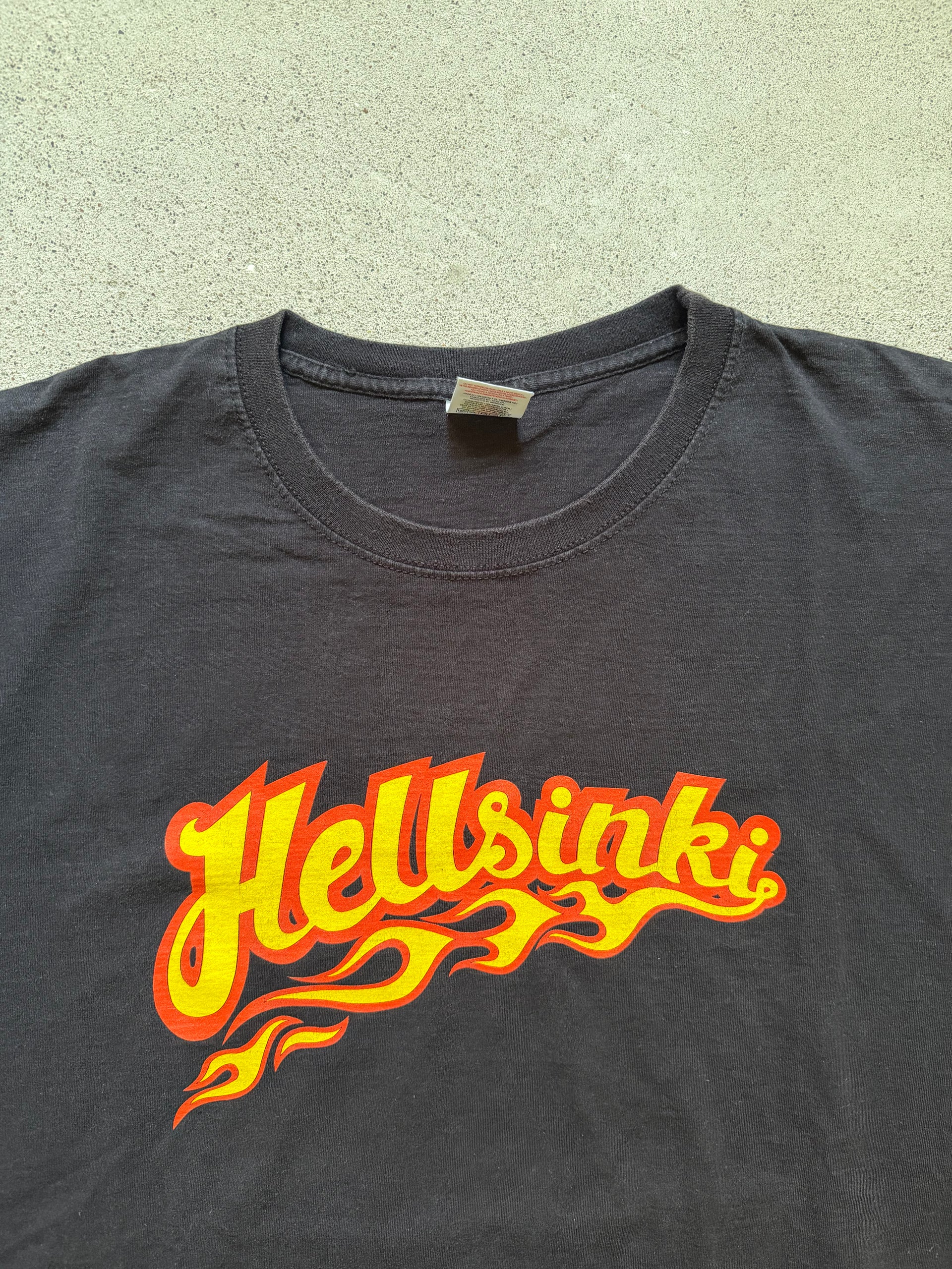 2000s Helsinki Flame Logo Tee| Size XL