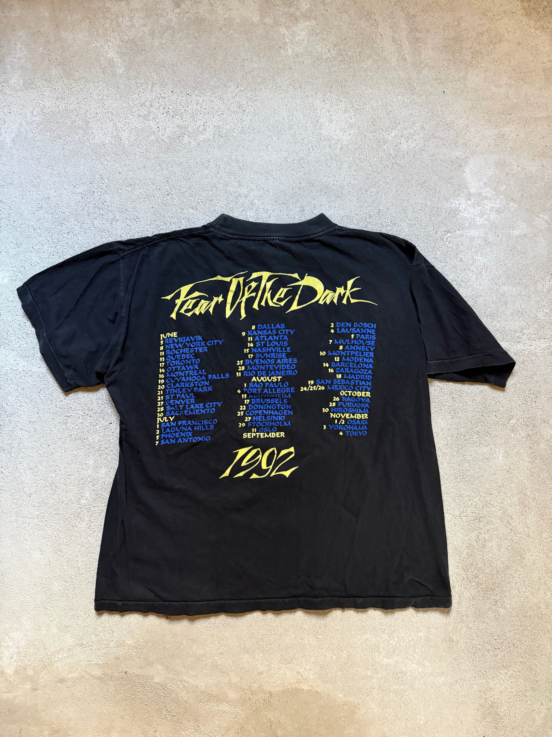 90s Iron Maiden Fear of the Dark 1992 Tour Tee | Size L