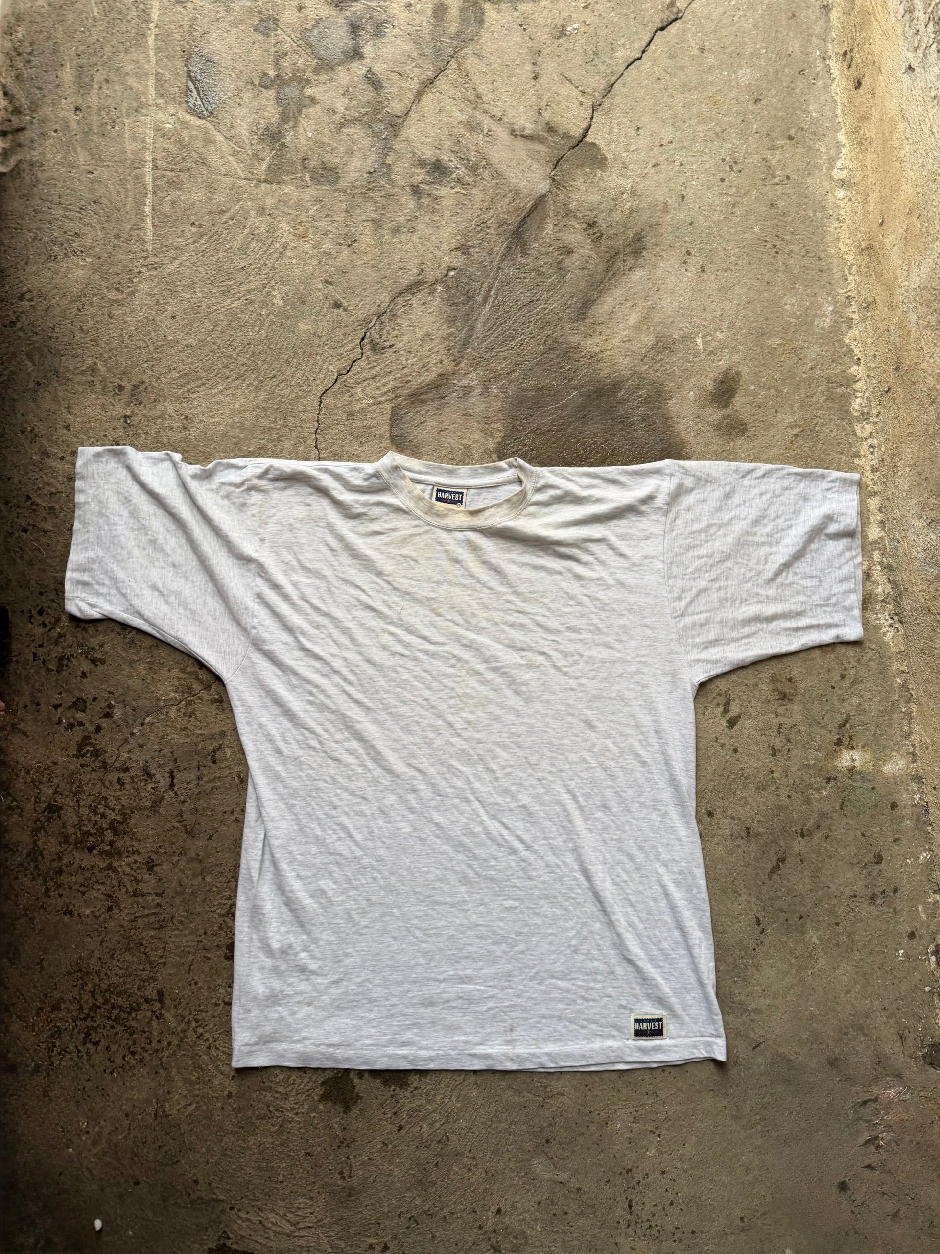 90s Blank Grey Single Stitch T-Shirt | Size XL