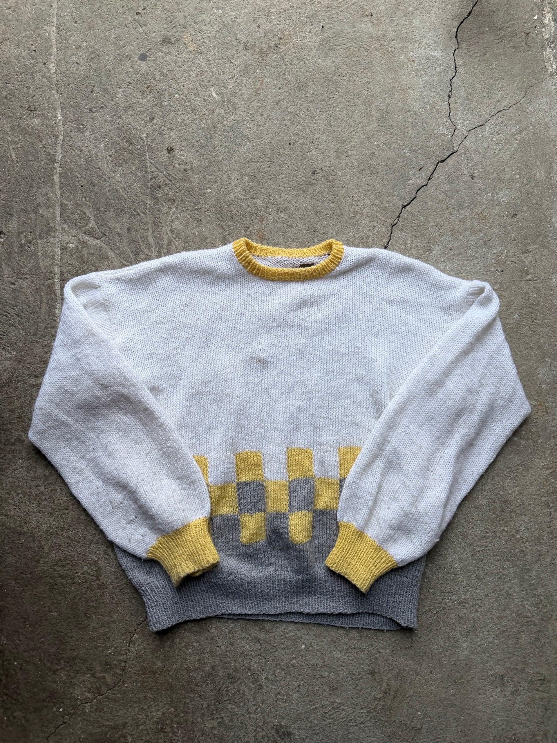 80s Vintage Knit Sweater | Size L