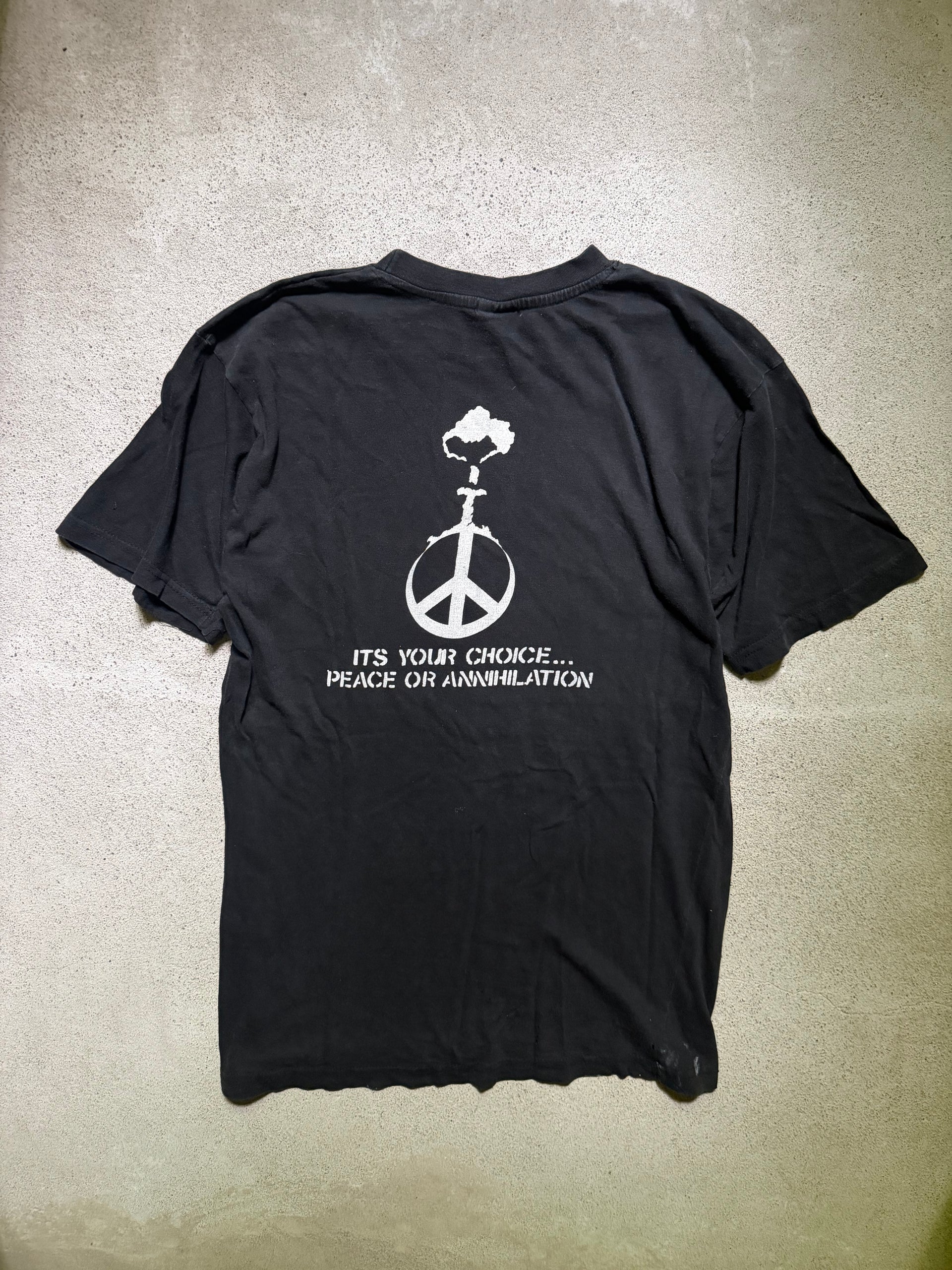 2000s Crucifix “Dehumanization” T-Shirt | Size M