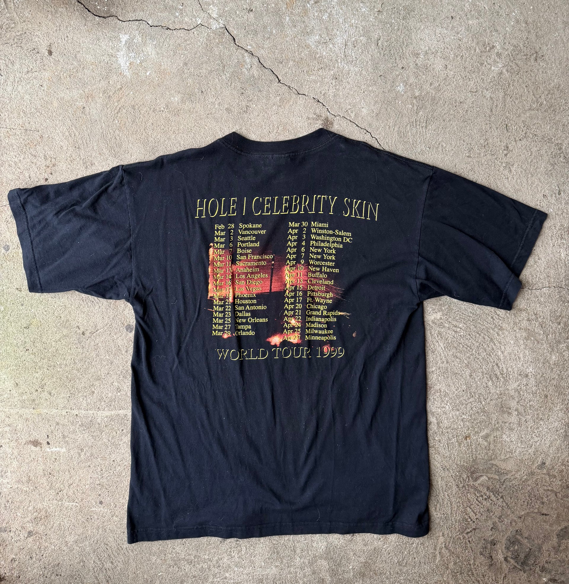 90s Hole “Celebrity Skin” World Tour 1999 T-Shirt | Size XL