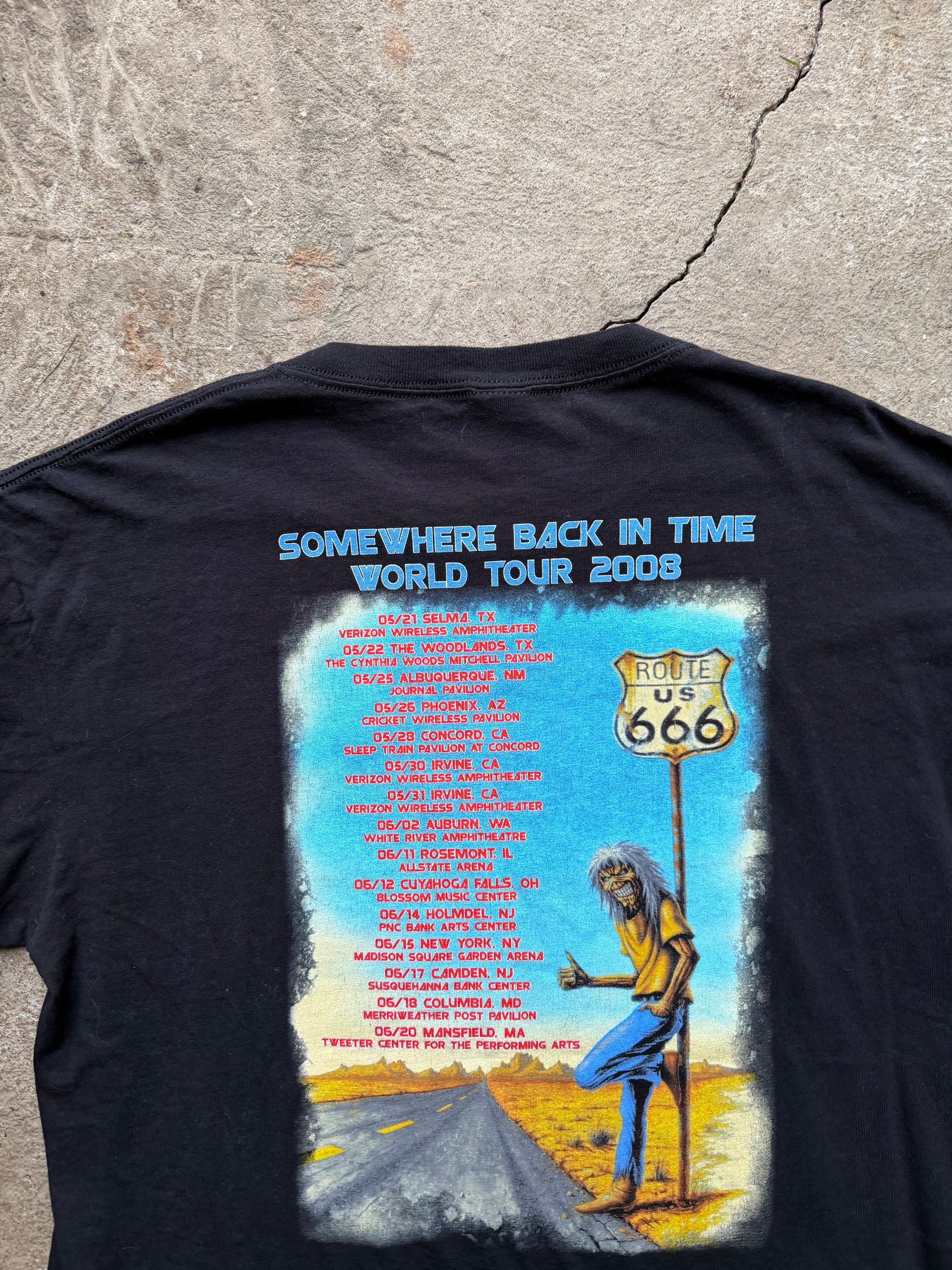 00s Iron Maiden Route 666 World Tour 2008 Tee | Size XL