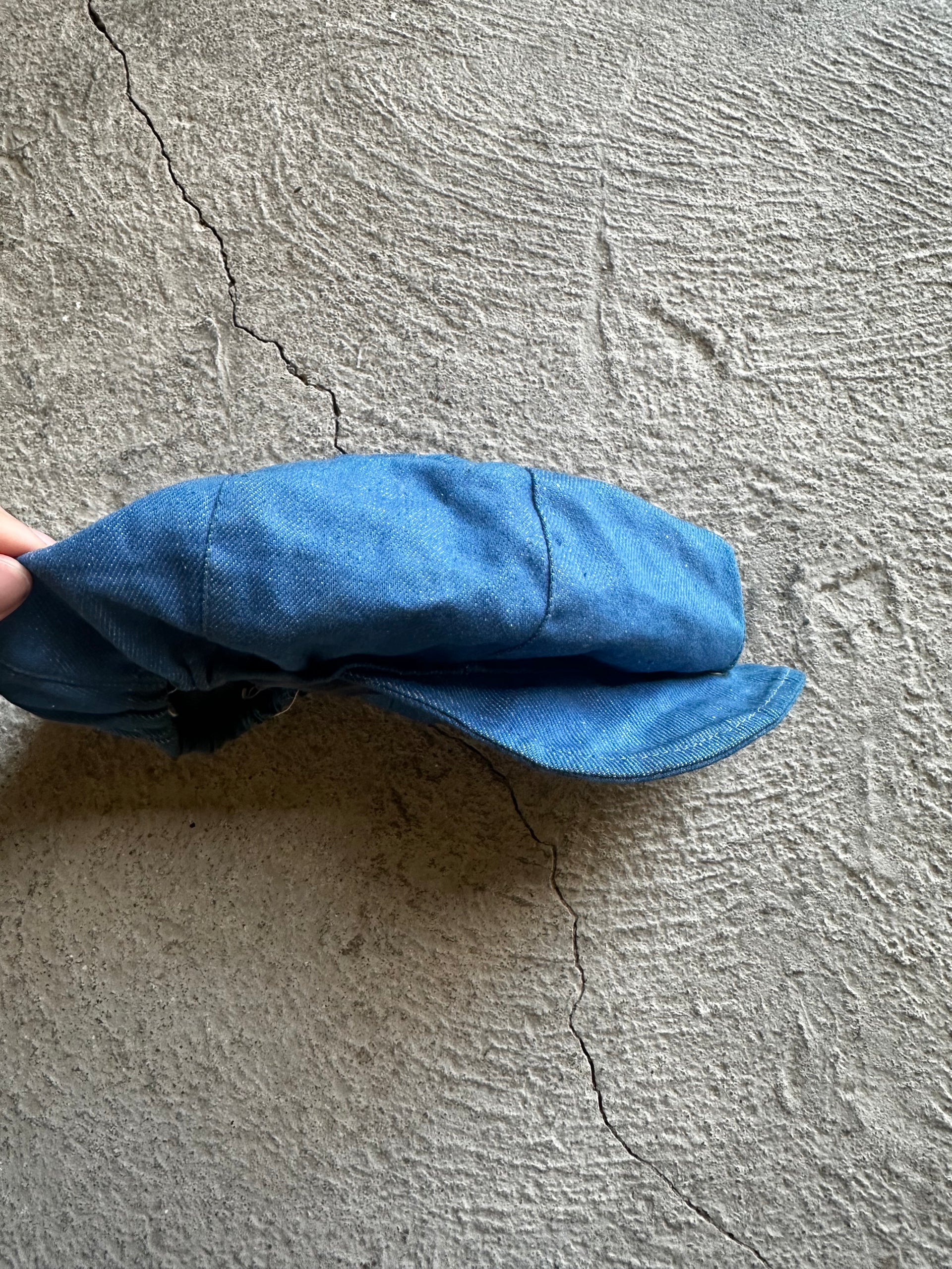 Vintage Faded Blue Newsboy Cap | 70s–80s