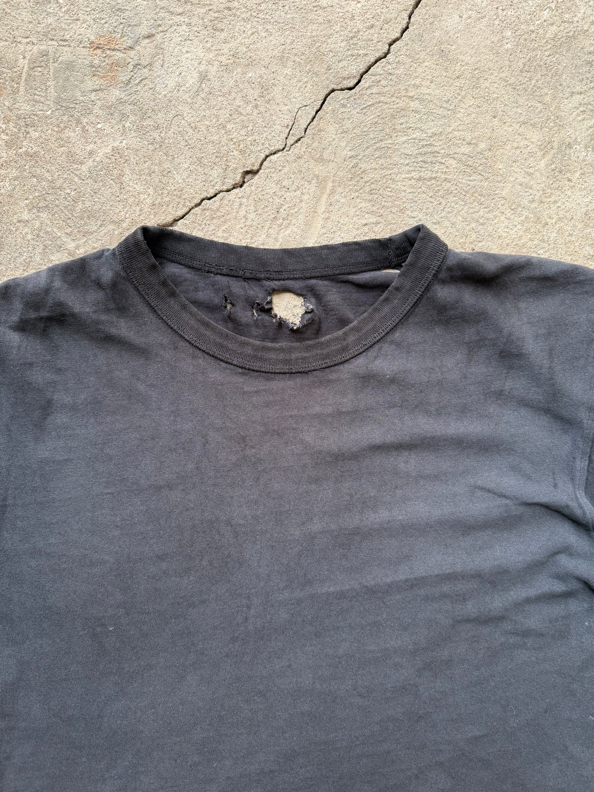 00s Faded Distressed Blank T-Shirt | Size XL