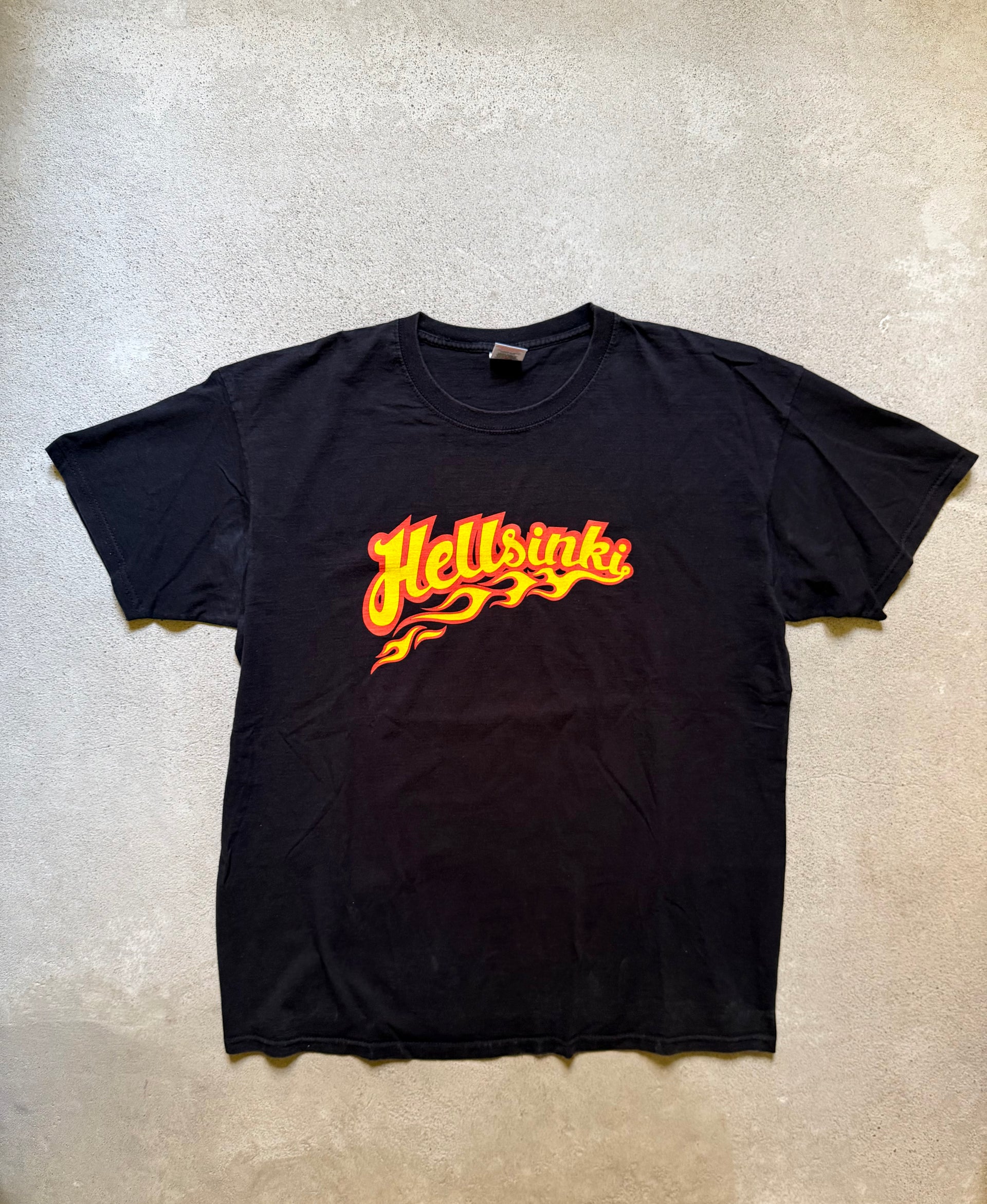 2000s Helsinki Flame Logo Tee| Size XL
