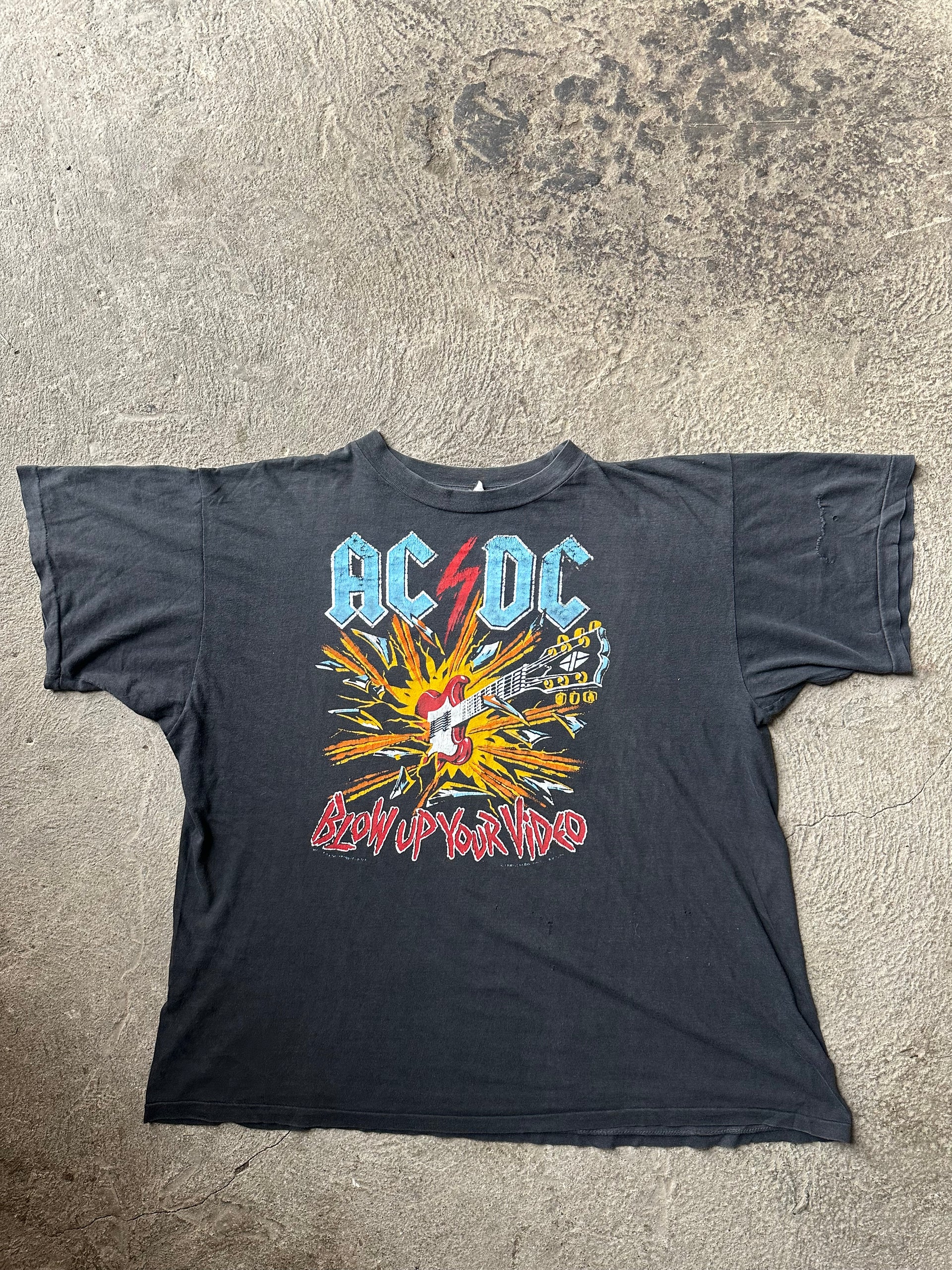 80s AC/DC Blow Up Your Video Vintage Tee | Size XL