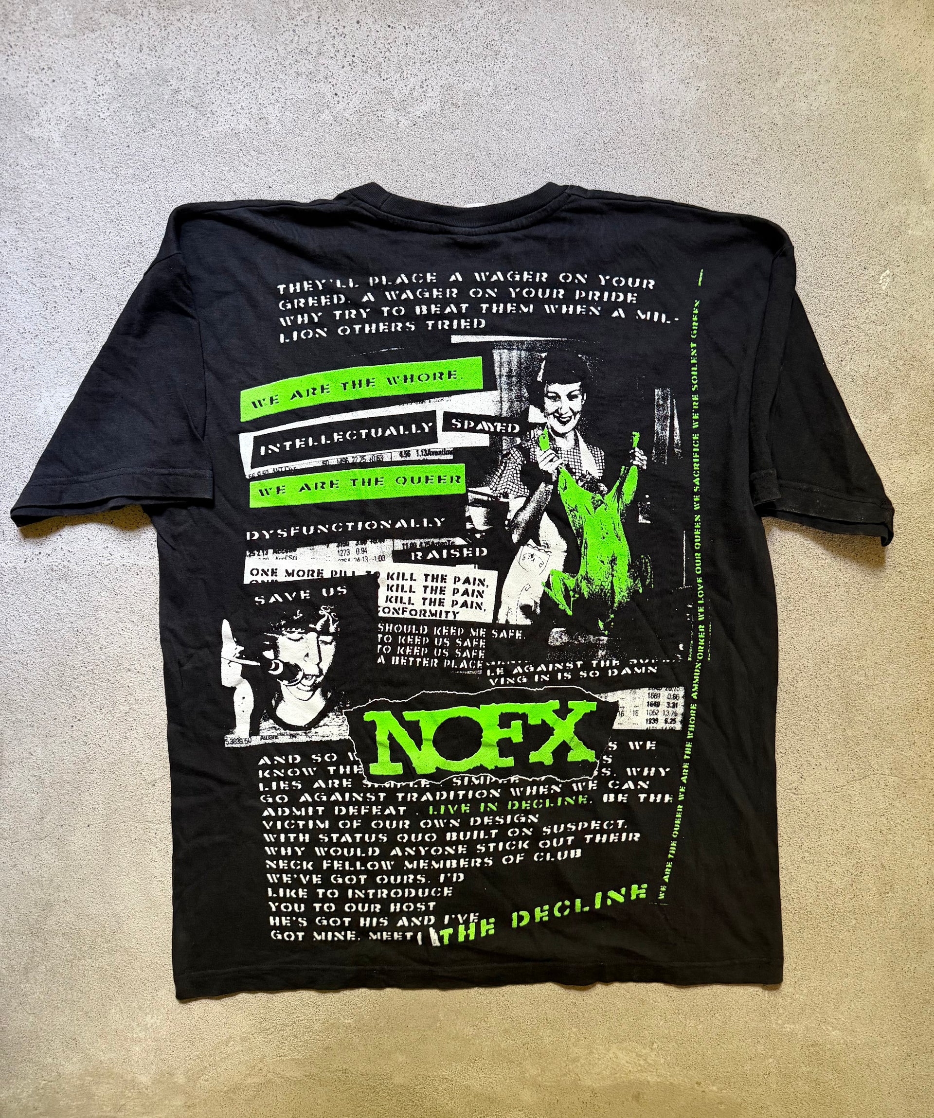 2000s NOFX The Decline All Over Print Tee | Size XL