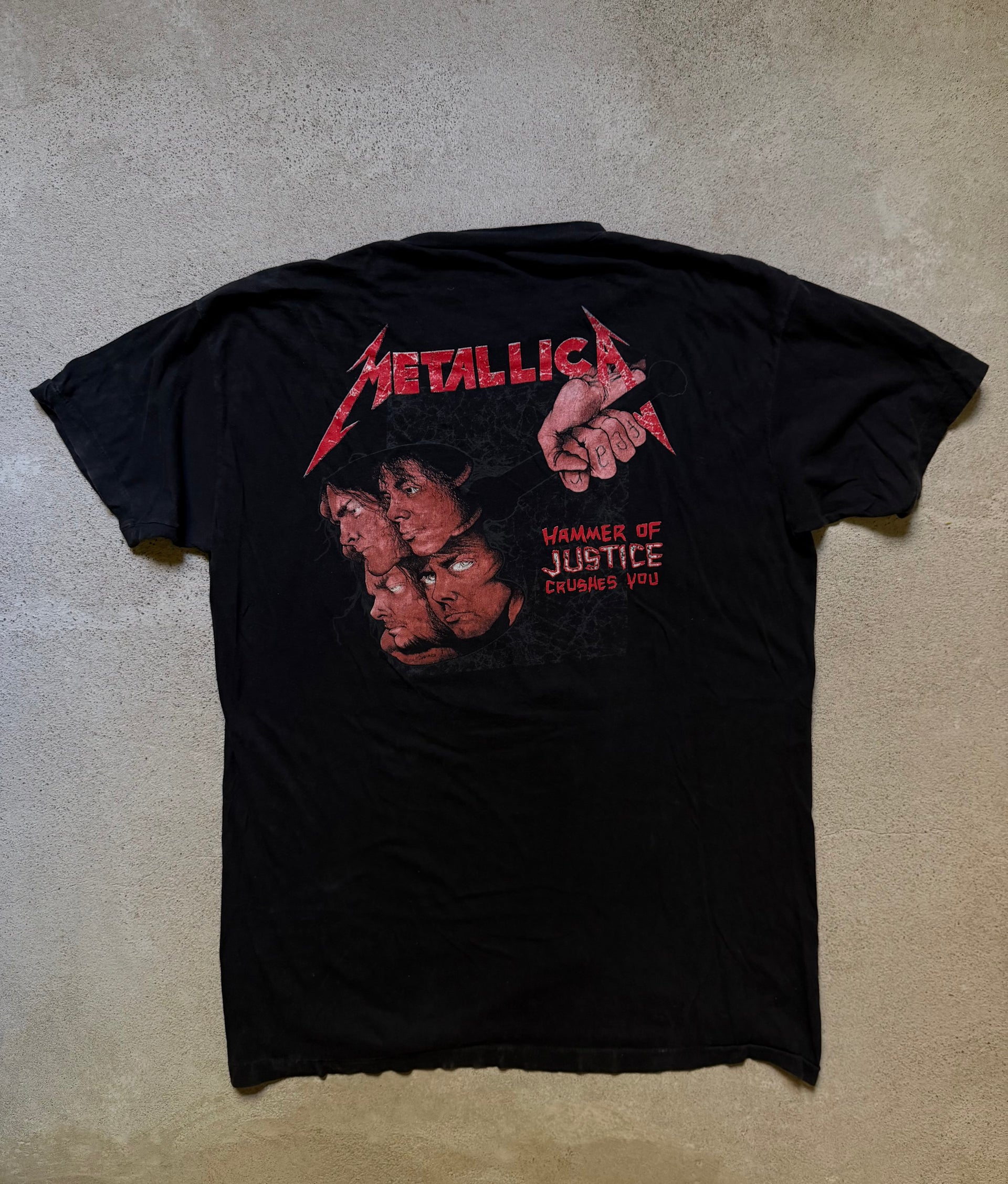 80s Metallica Damaged Justice Tee | Size XL