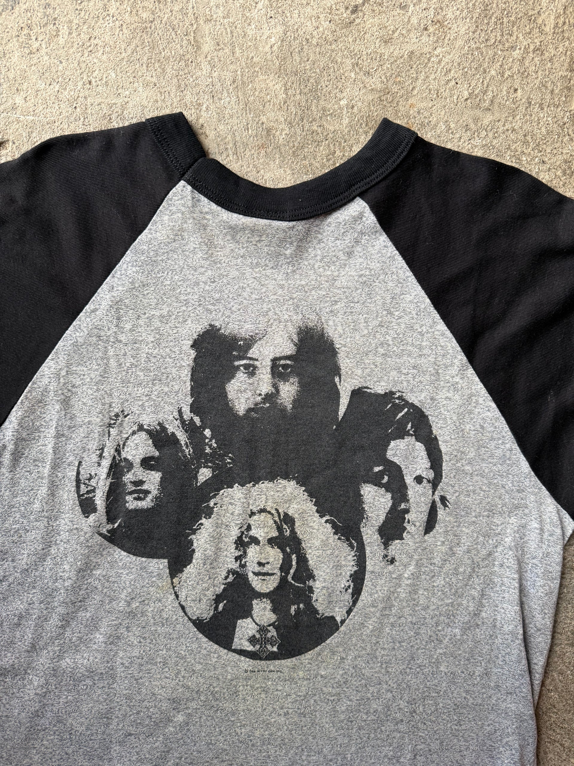 80s Led Zeppelin Raglan Tee 1986 | Size L