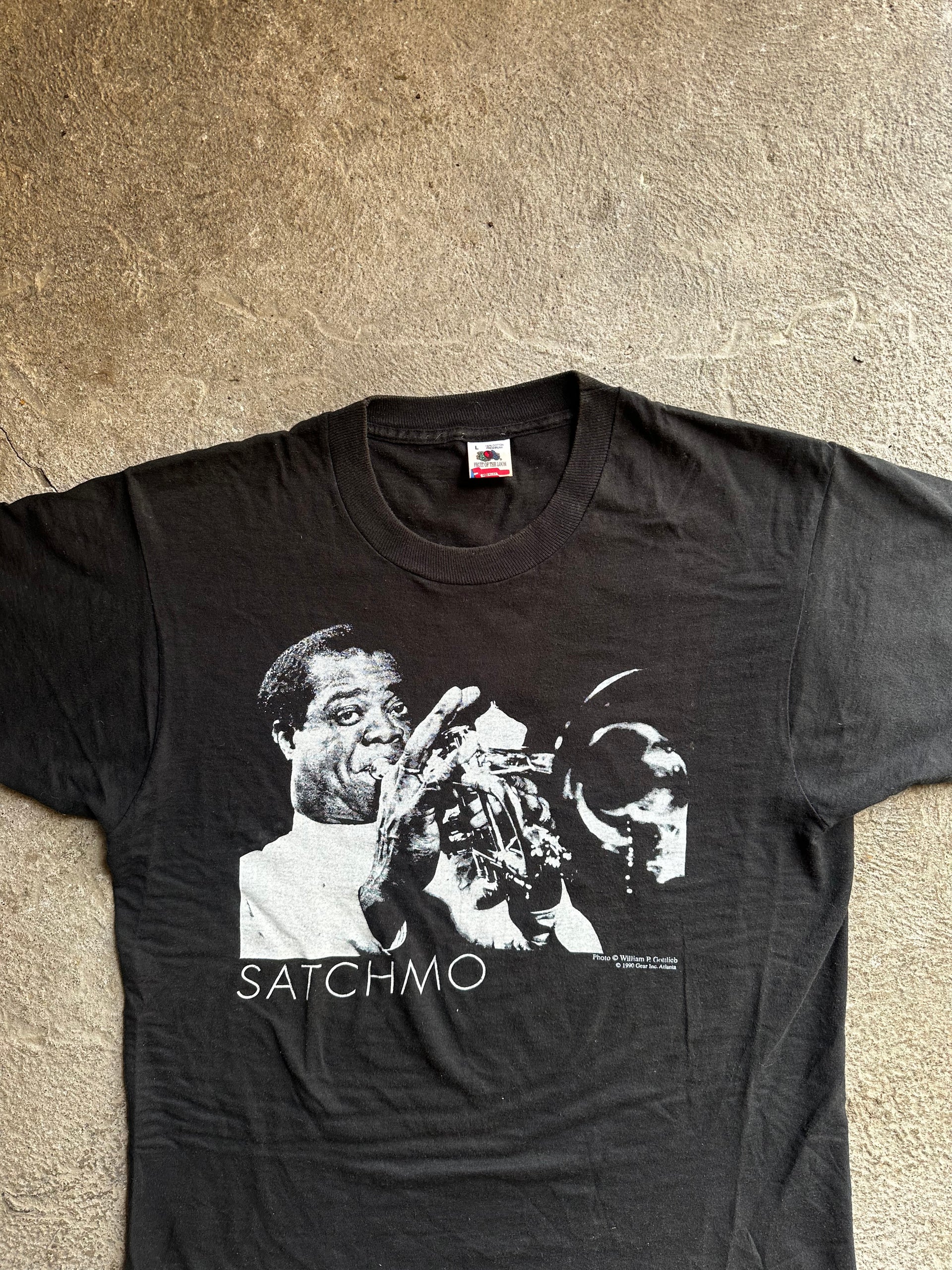 1990s Louis Armstrong “Satchmo” Jazz Tee | Size L