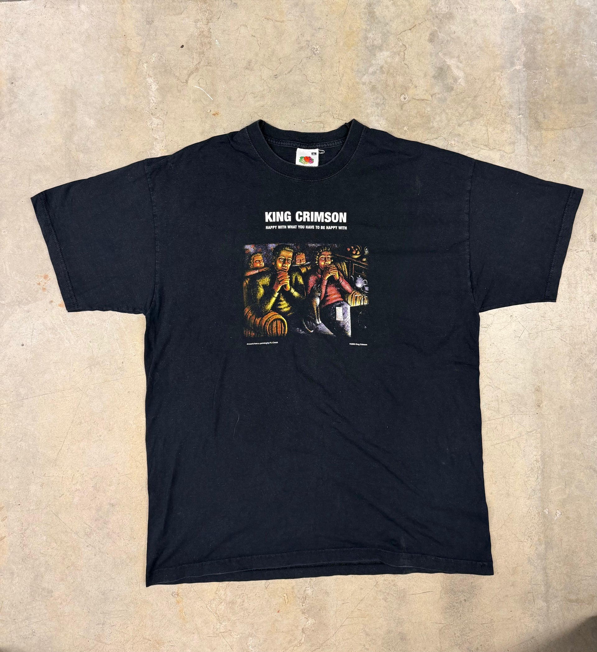 00s King Crimson “Happy With What You Have To Be Happy With” Vintage Tee | Size XL