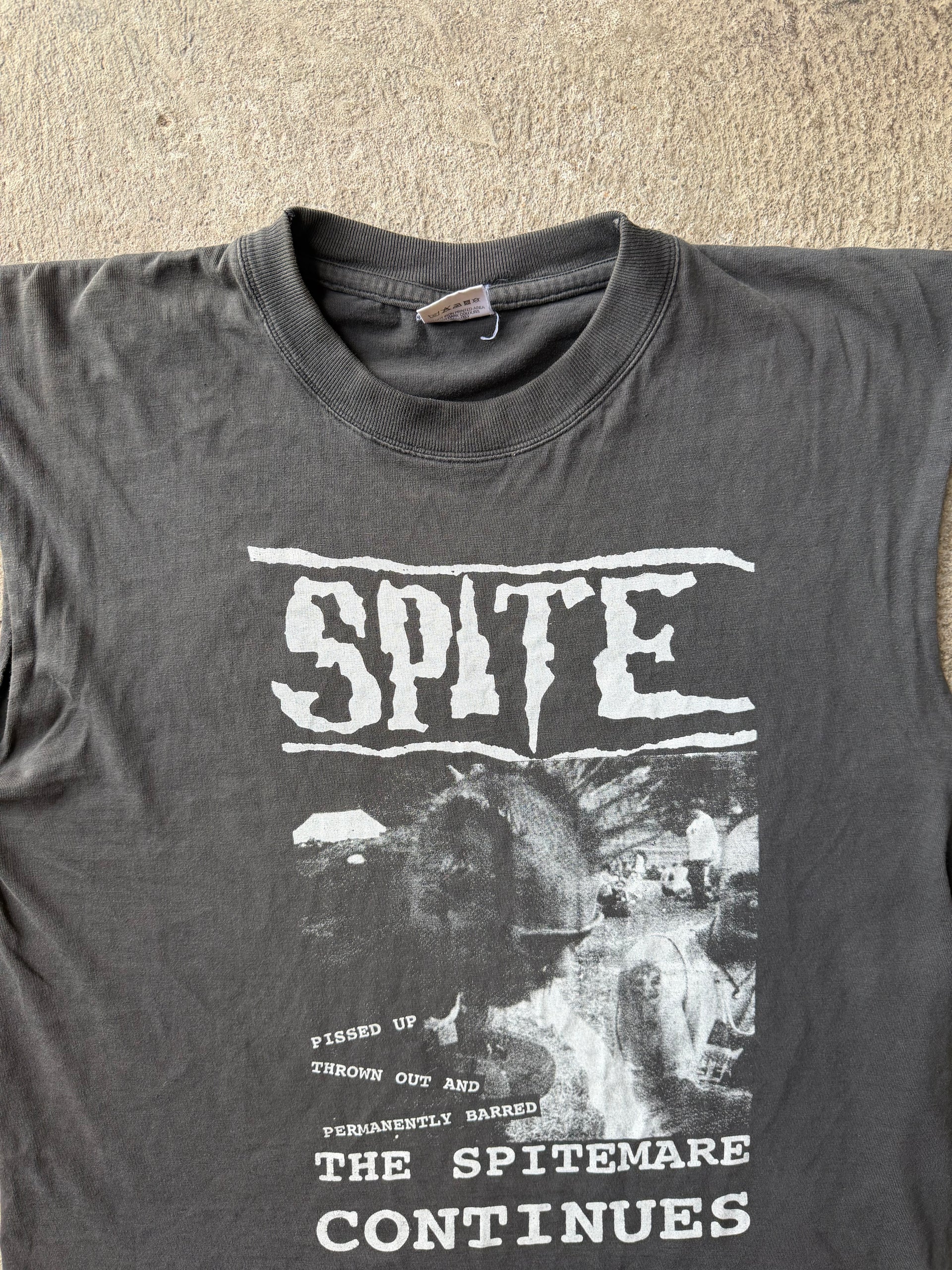 90s Spite The Spitemare Continues Punk Tee | Size L