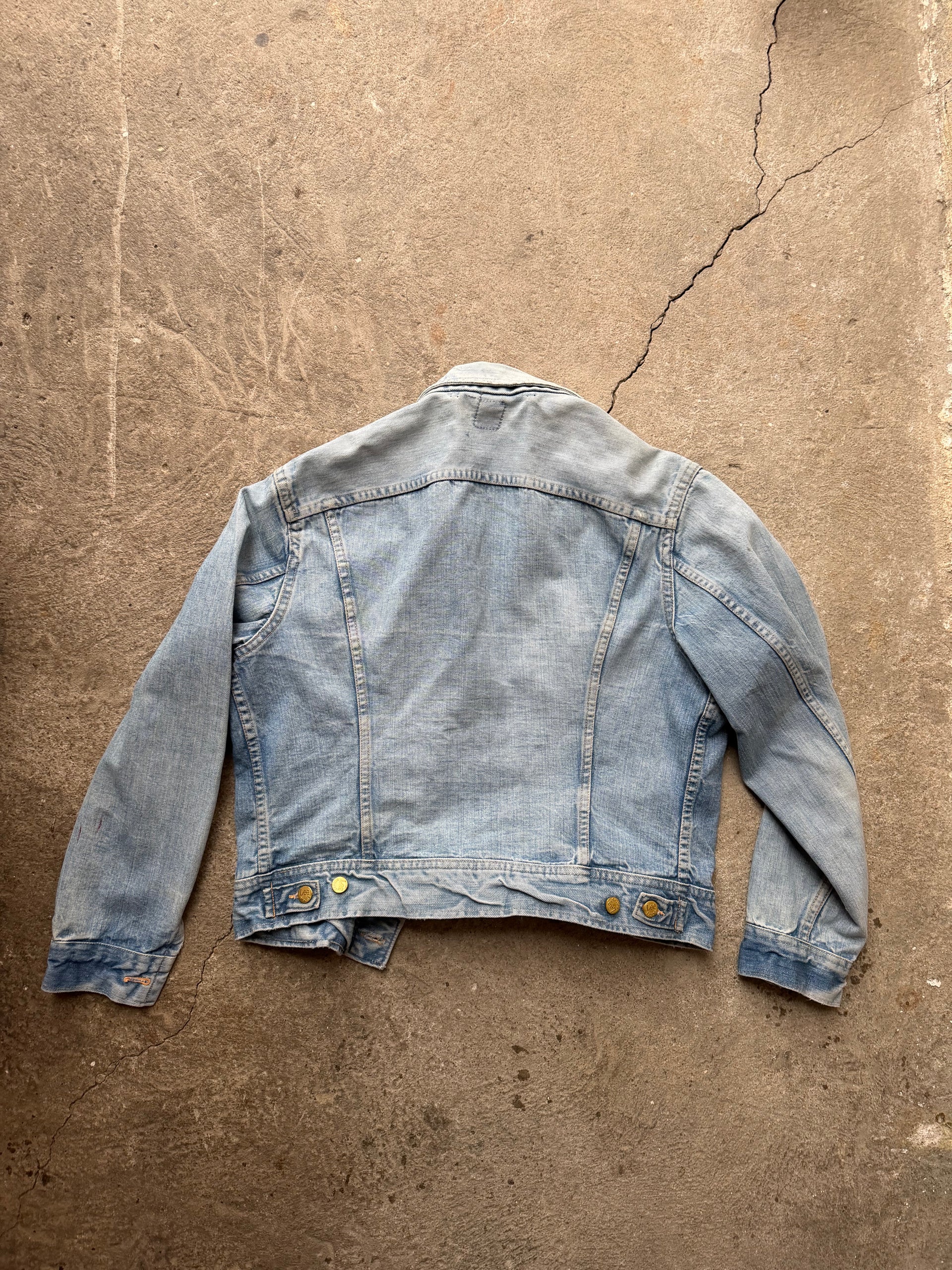 70s Lee Light Wash Denim Jacket | Size M/42