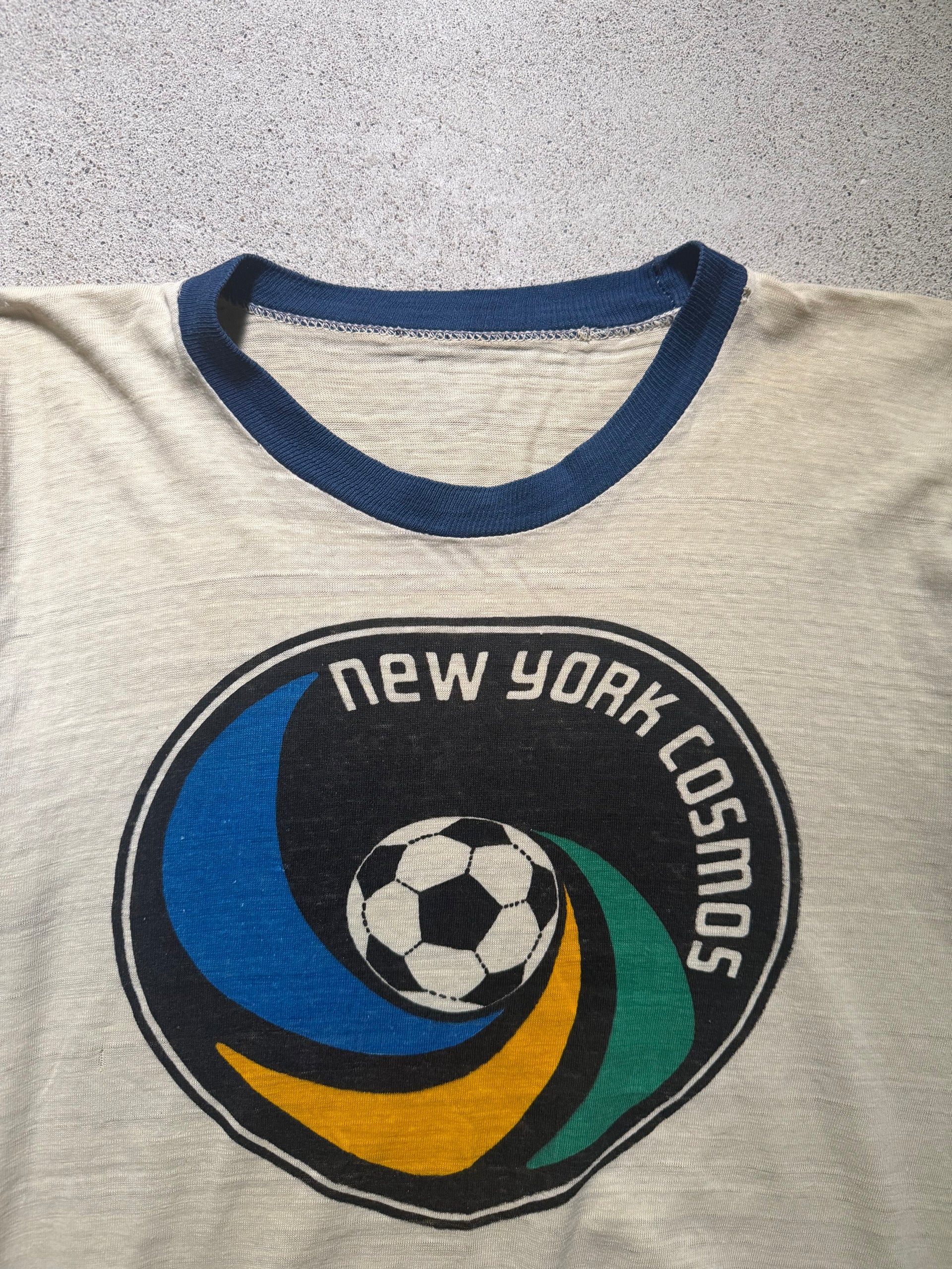 1970s New York Cosmos Ringer T-Shirt | Size L