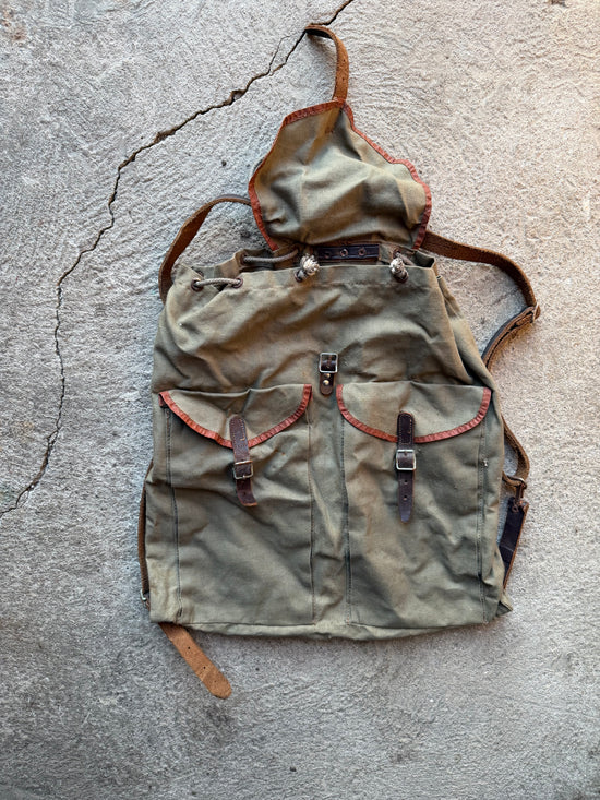 1950s Utility Canvas Backpack