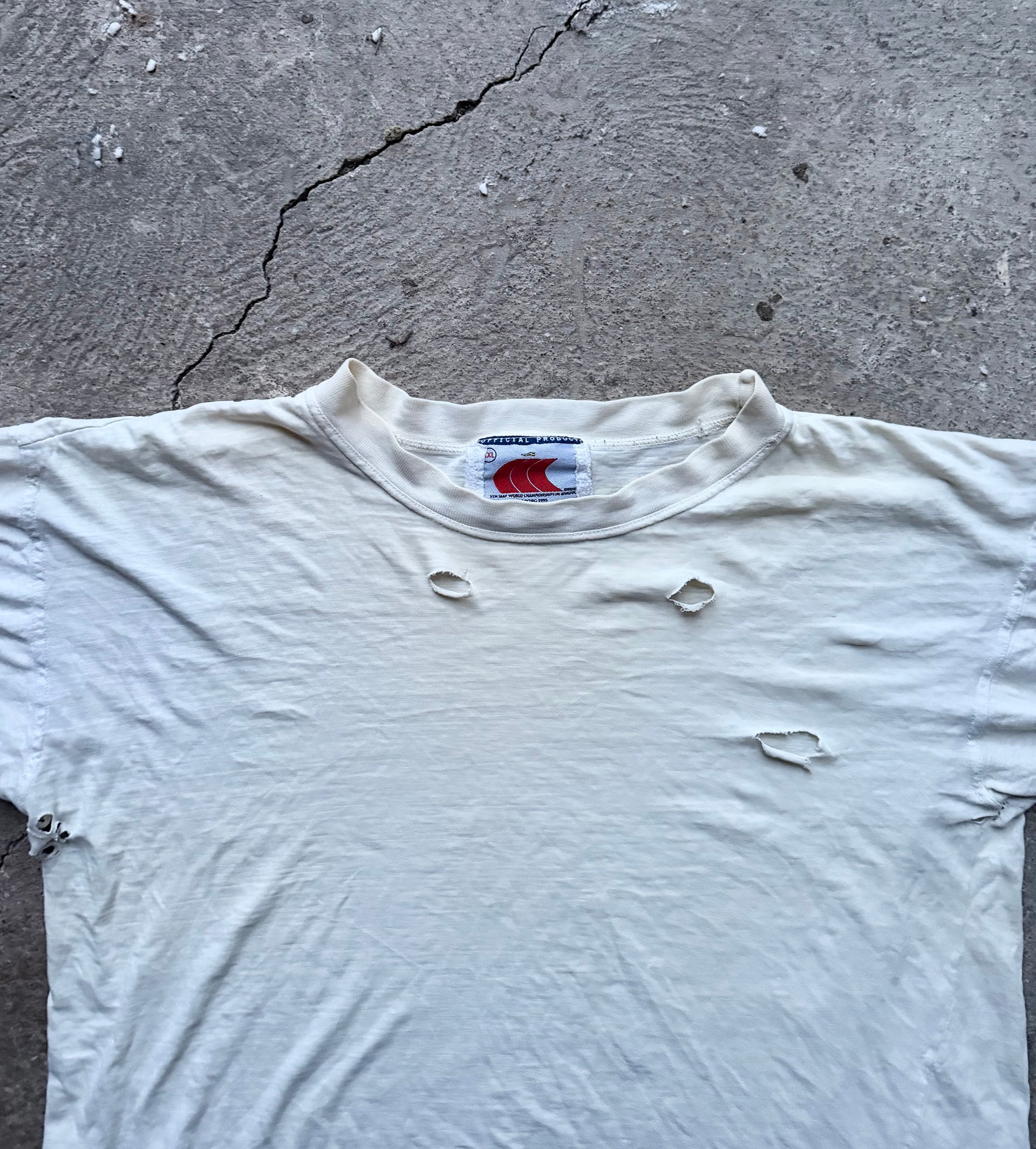 90s Distressed Blank Tee | Size XL