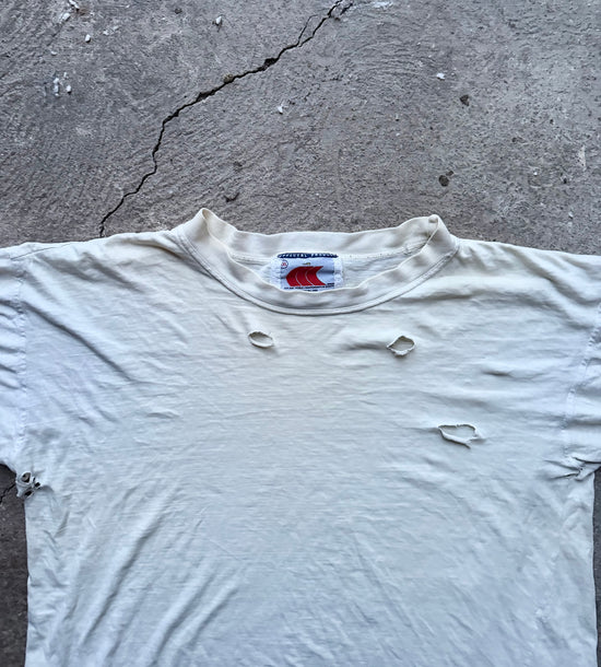 90s Distressed Blank Tee | Size XL