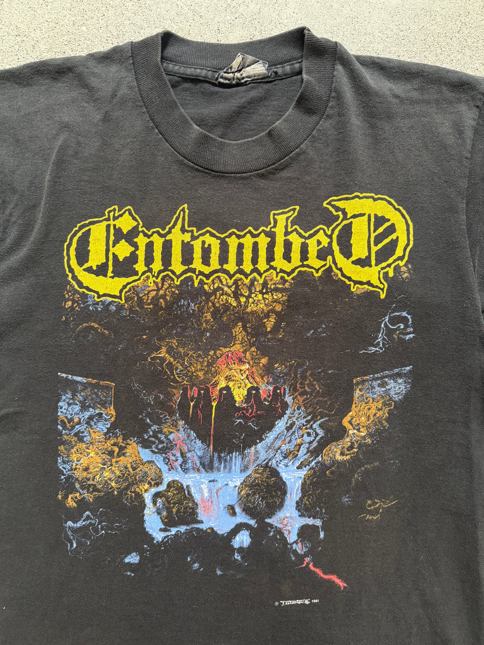 90s Entombed Clandestine 1991 Tee | Size L