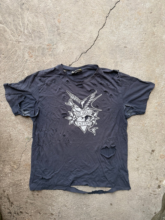00s Tattoo Trashed T-Shirt | Size L