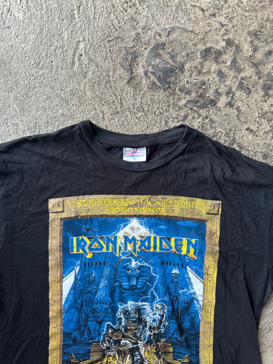 Iron Maiden Somewhere Back in Time World Tour 2008 Vintage Tee | Size XL