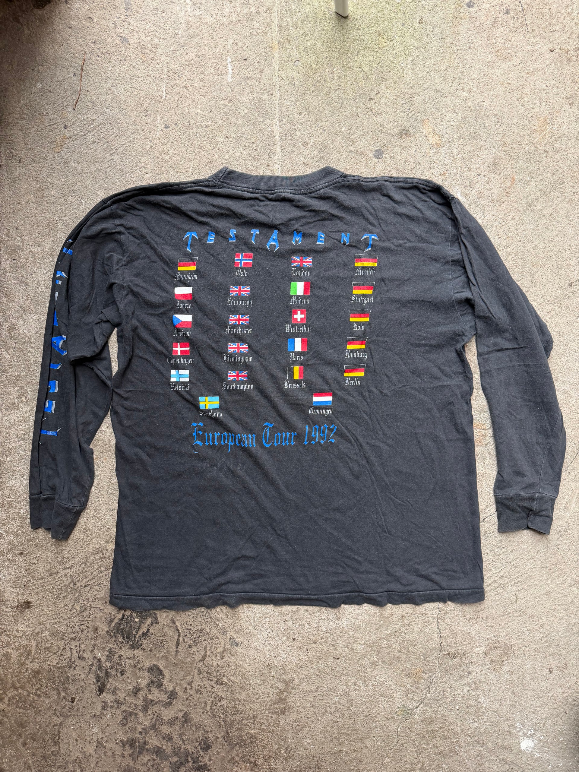90s Testament European Tour 1992 Longsleeve | Size XL