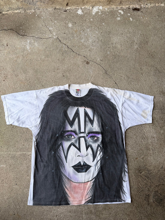 90s KISS Gene Simmons Airbrush T-Shirt | Size XL