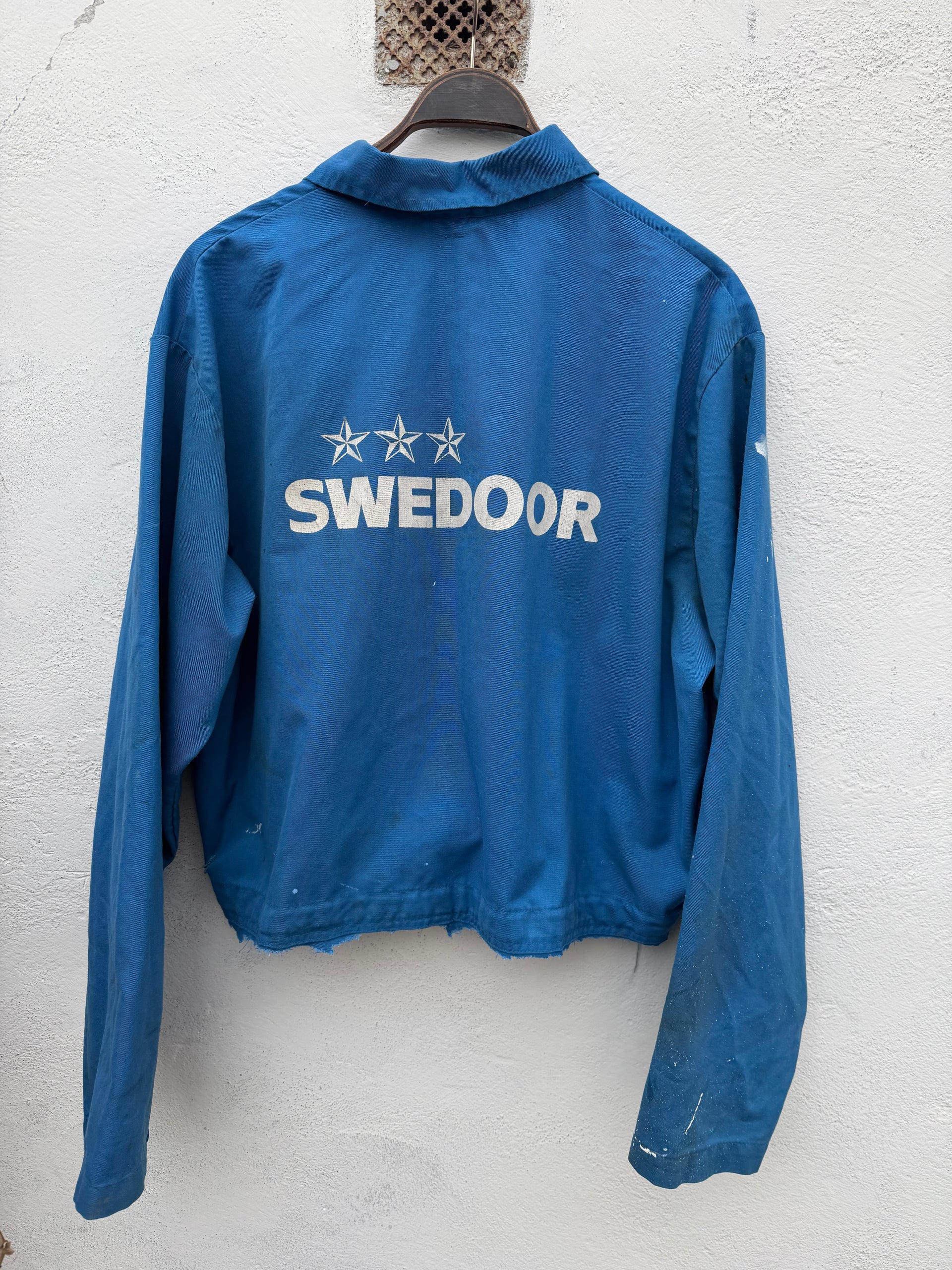 80s Workwear Jacket Paint Stained | Size L