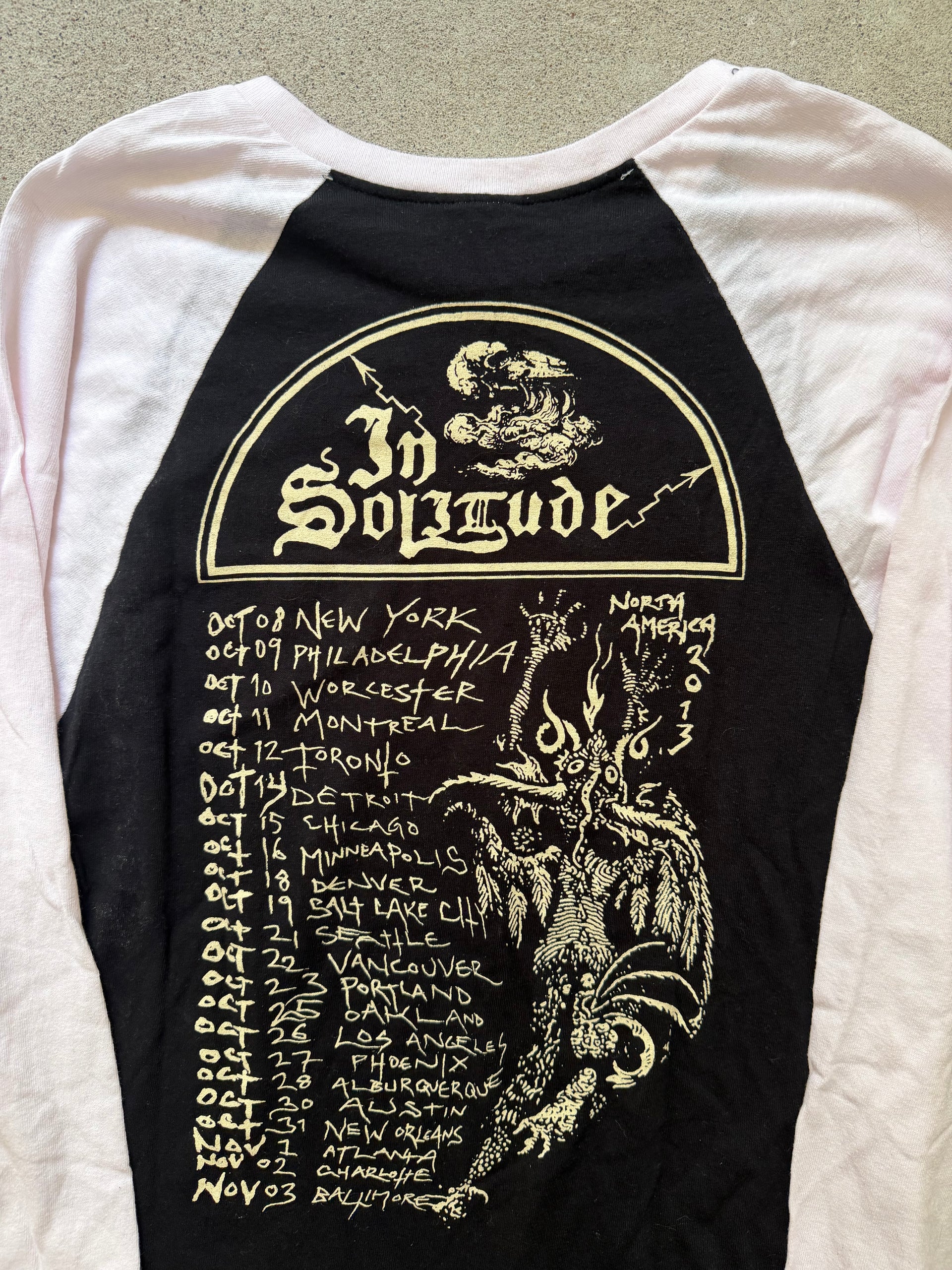2010s In Solitude North American Tour 2013 Raglan | Size M