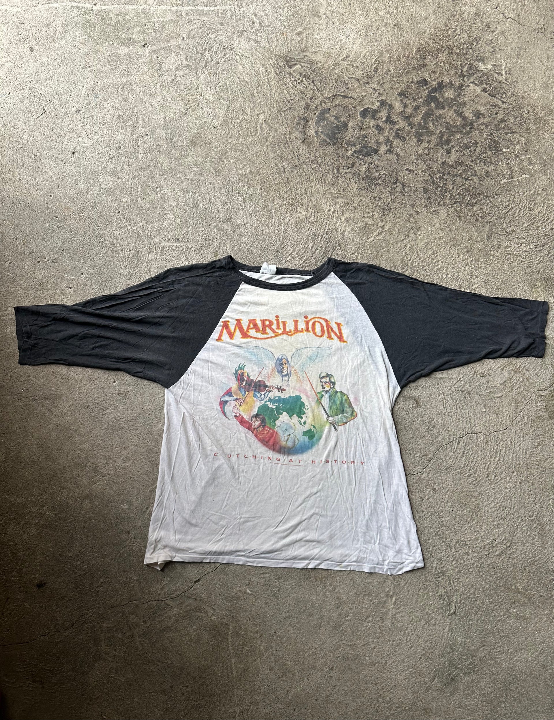 1987/88 Marillion Clutching at Straws Tour Vintage Raglan Tee | Size L
