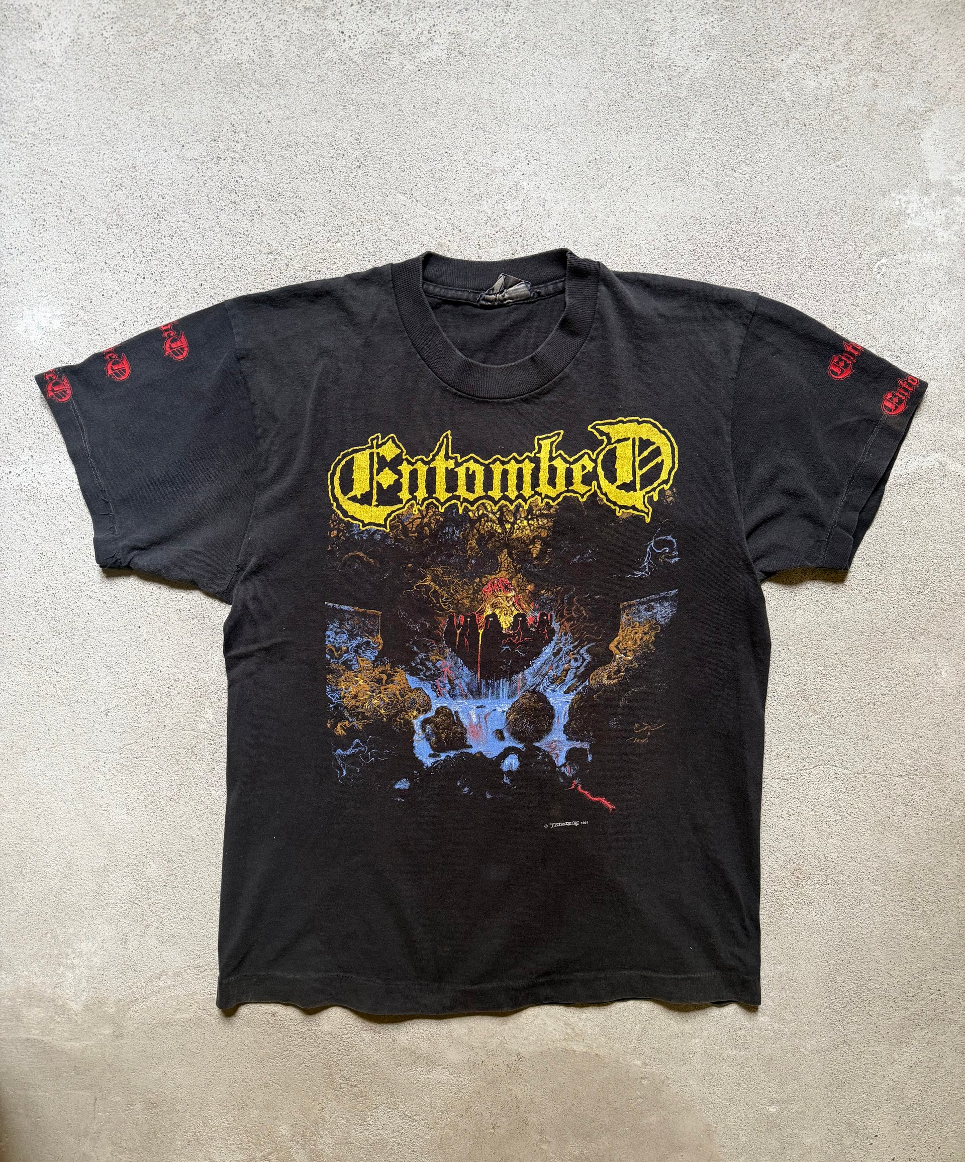 90s Entombed Clandestine 1991 Tee | Size L