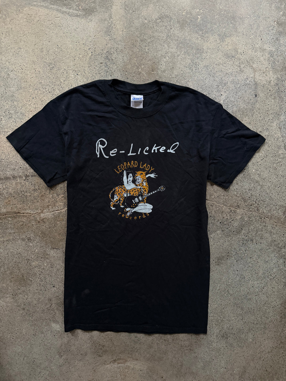 2000s Re-Licked Leopard Lady Records T-Shirt | Size S